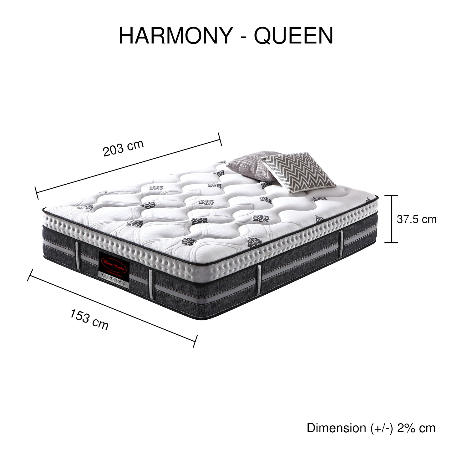 Nano Fabric Pocket Coil Harmony Queen Mattress