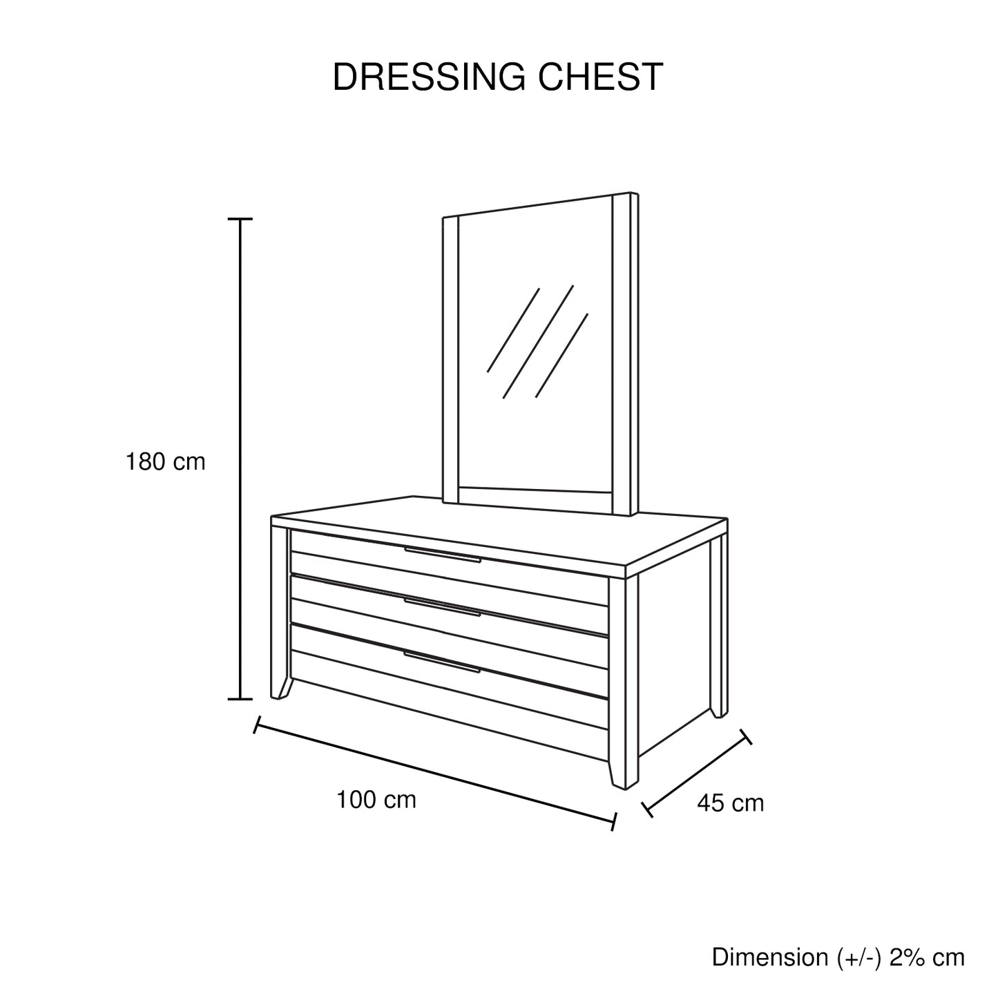 Cielo Natural Wood Like MDF Bedroom Suite 5 Pcs In Oak Colour with Dresser and Tallboy