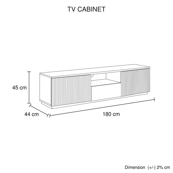 Brianna High Gloss White TV Cabinet with Open Shelf
