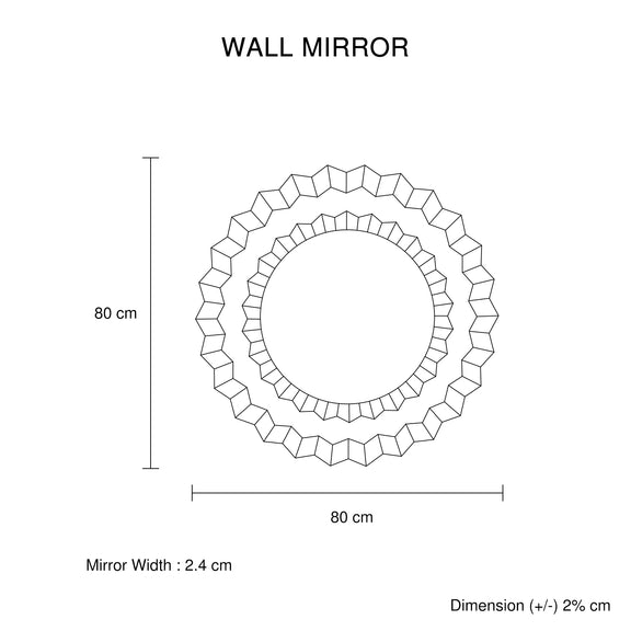 Glamorous Smokey Grey Wall Mirror Crafted with Premium-Quality Glass