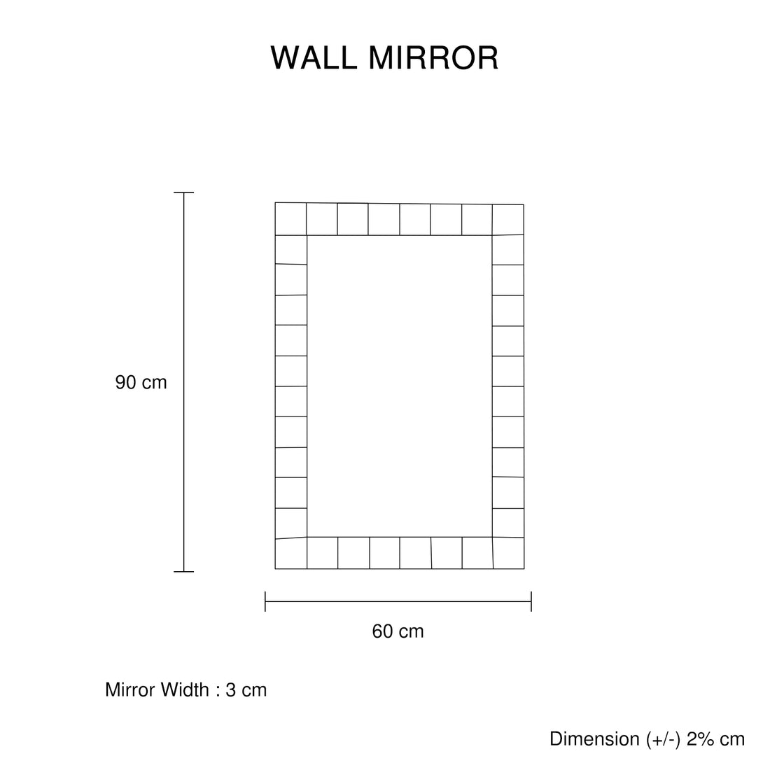 Rectangular Silver Wall Mirror with Versatile Hanging Options