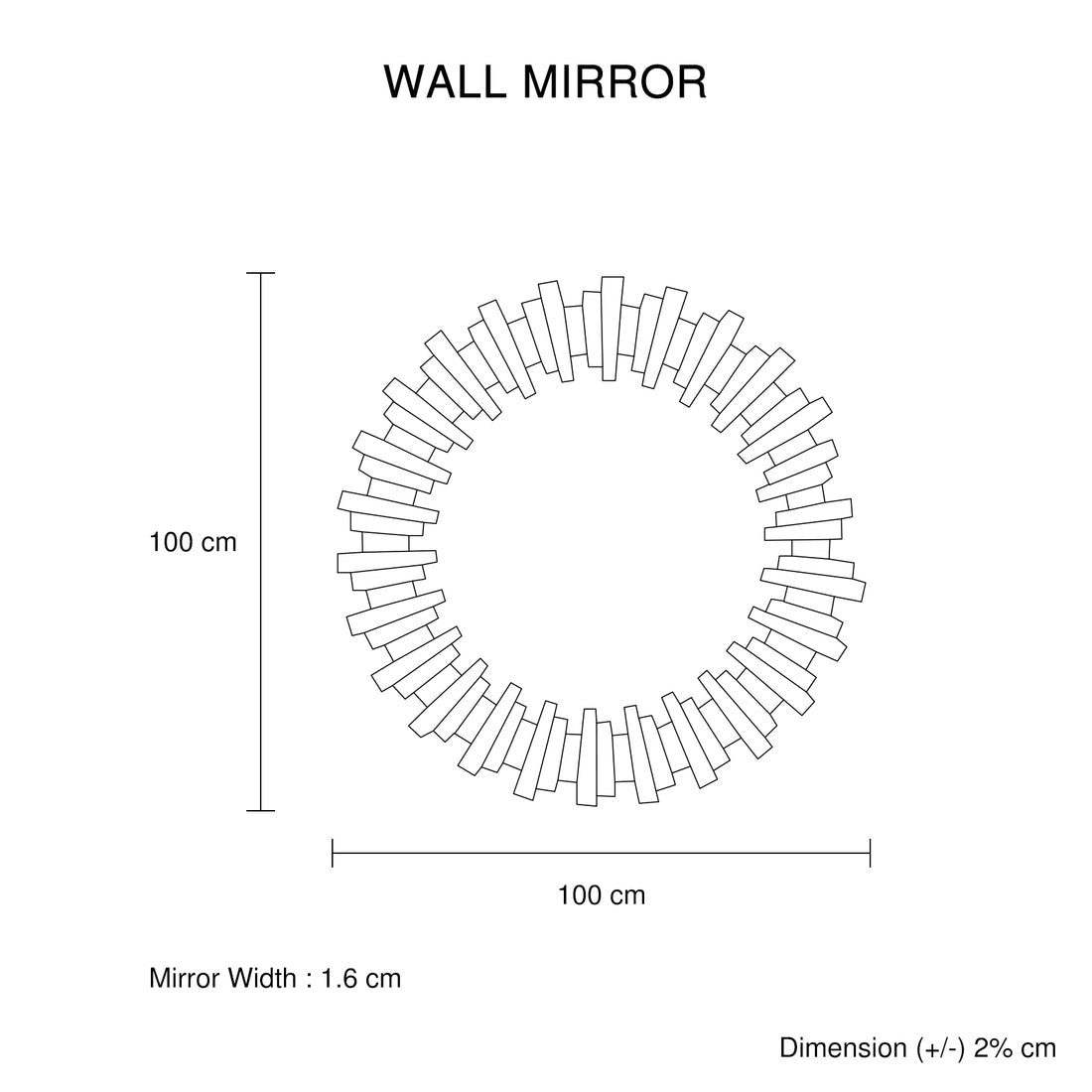 Sunburst Beautiful & Elegant Round Wall Mirror