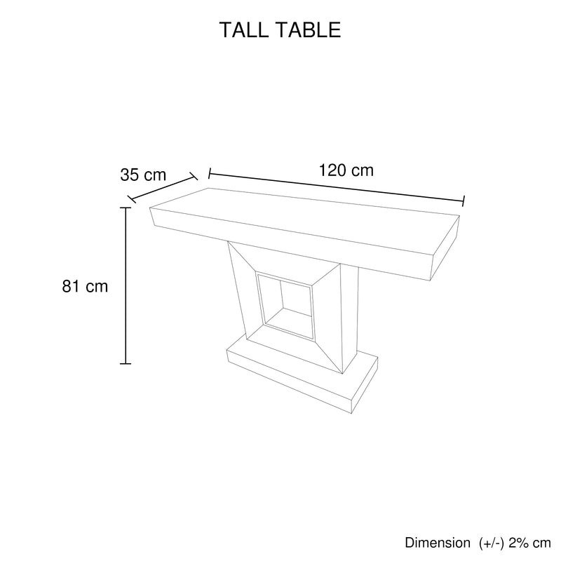 Cuba Hall Table Rectangular Shape & Mirror Attractive Base