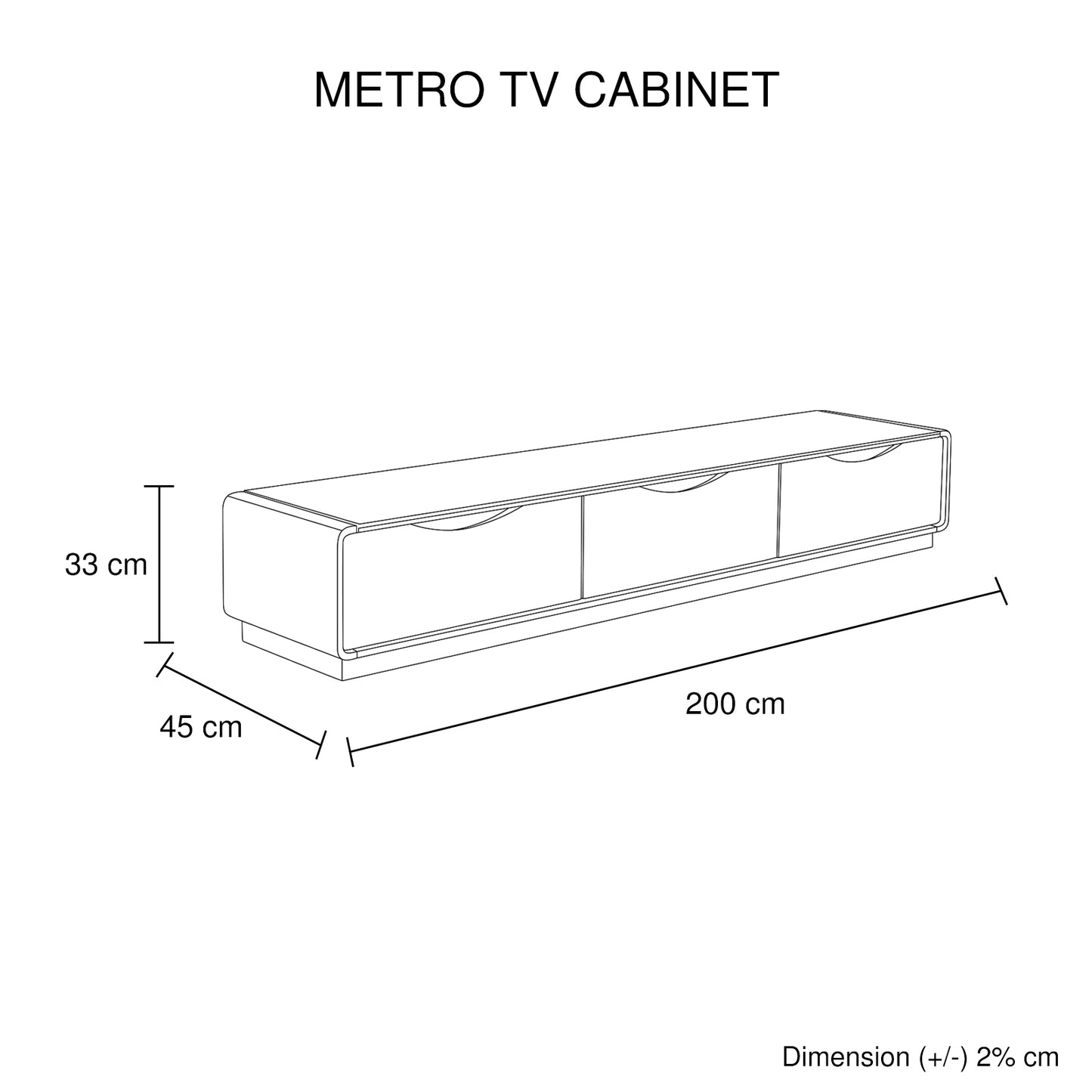 Metro Black and white Colour Gorgeous Glossy TV Cabinet