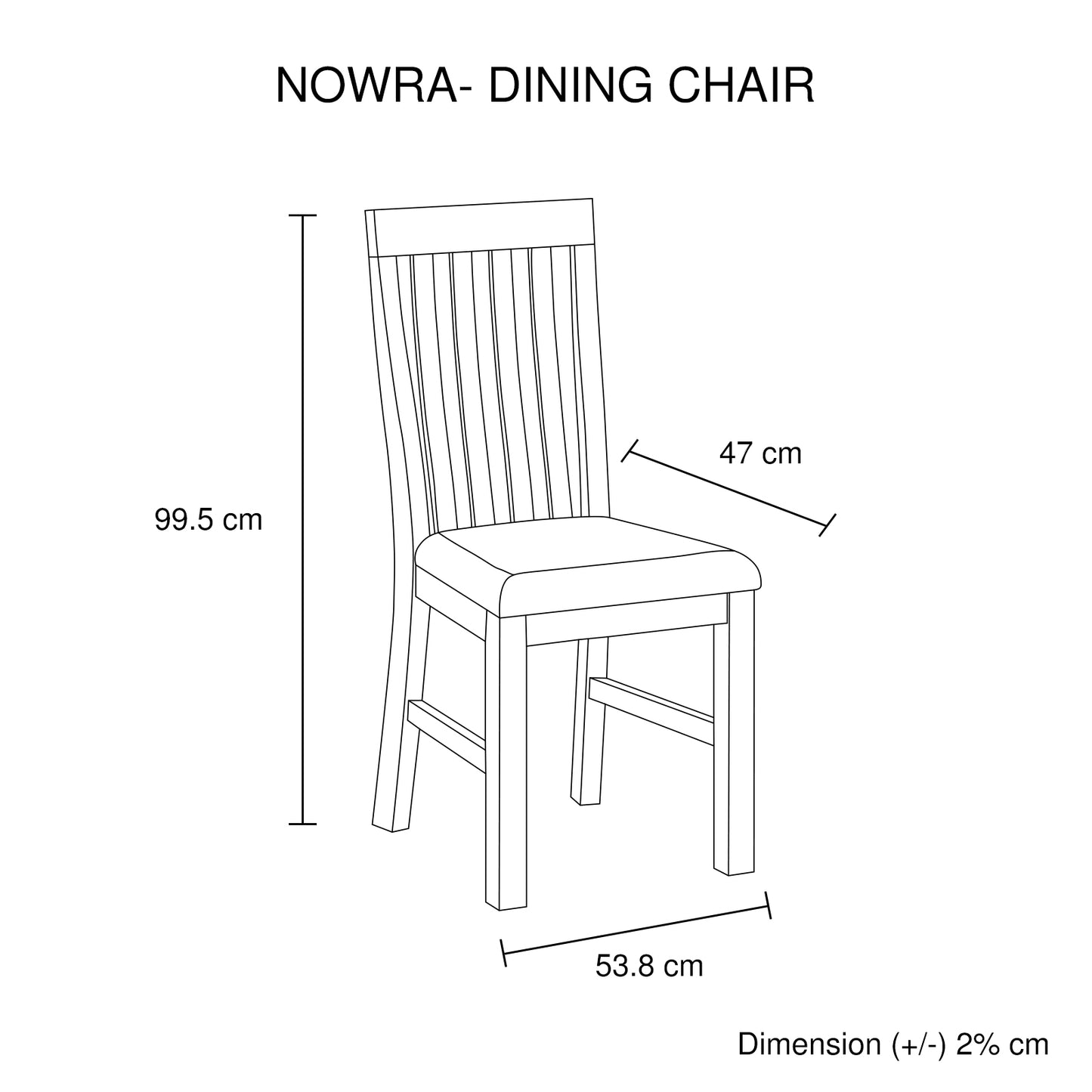Nowra 2X Dining Chairs with Solid Acacia Timber In Multiple Colour