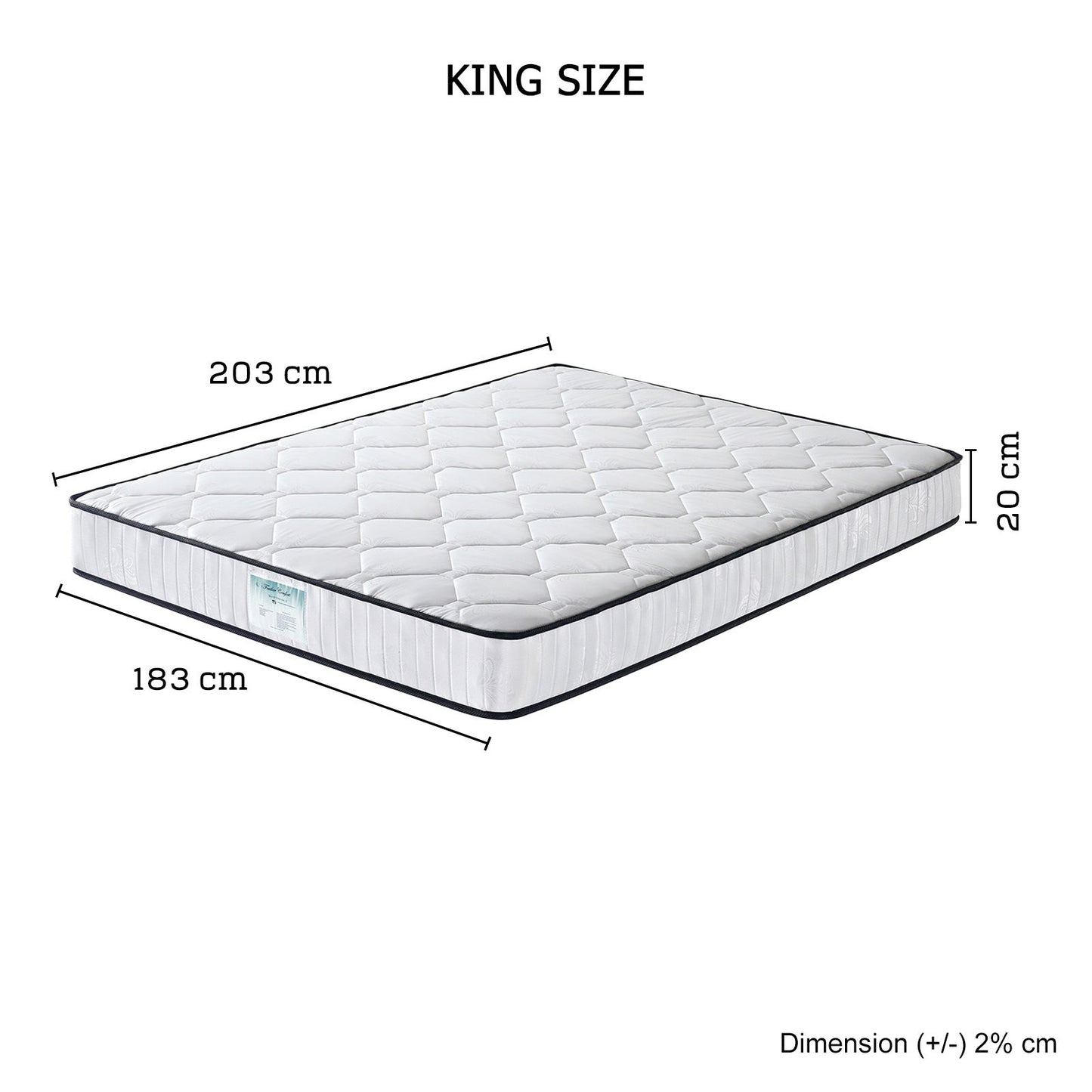 Non-Woven Damask Fabric 6 turn Pocket Coil Spring and Foam Sleep System 2 Mattress