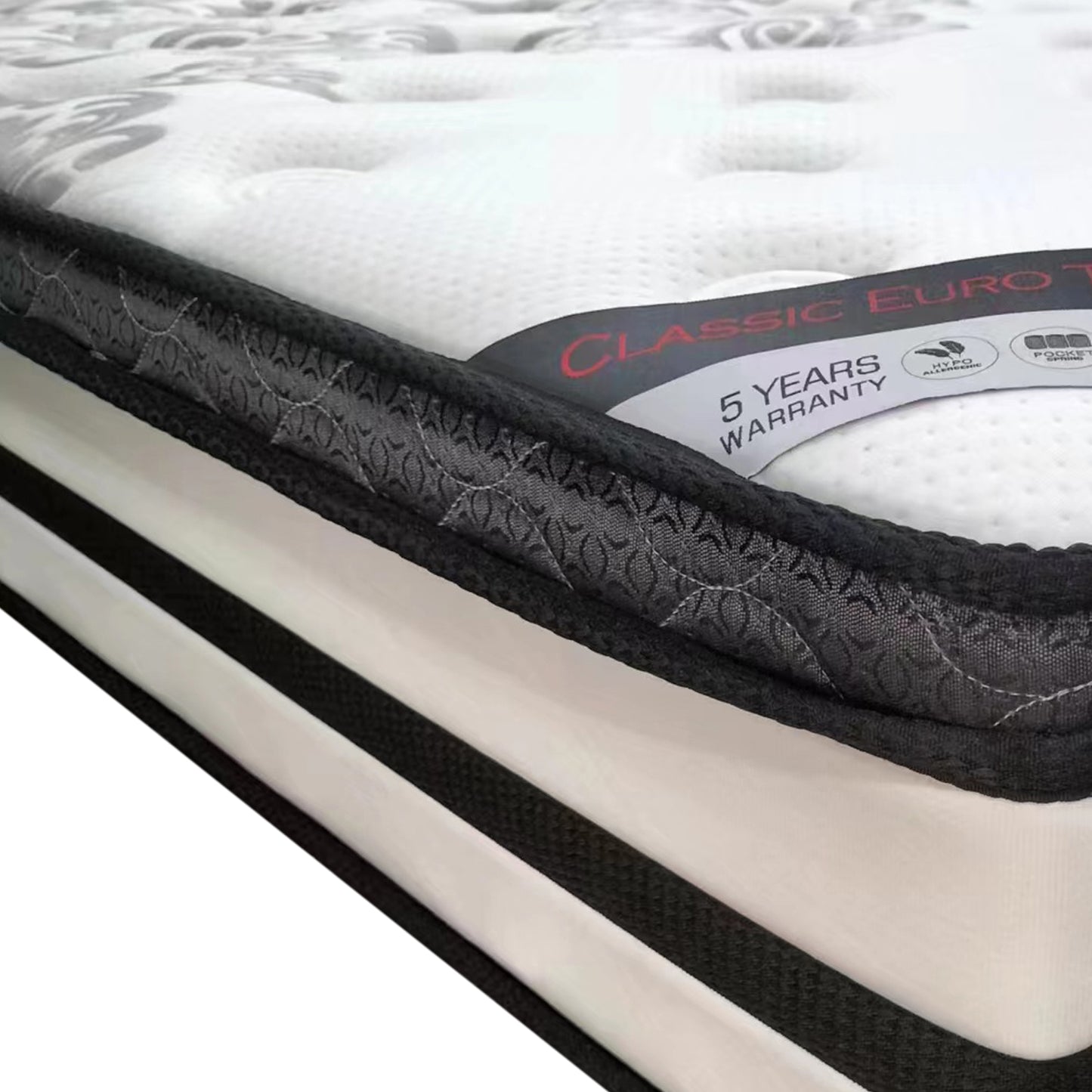 Micro Pocket Spring 31cm High Classic Euro Top Mattress
