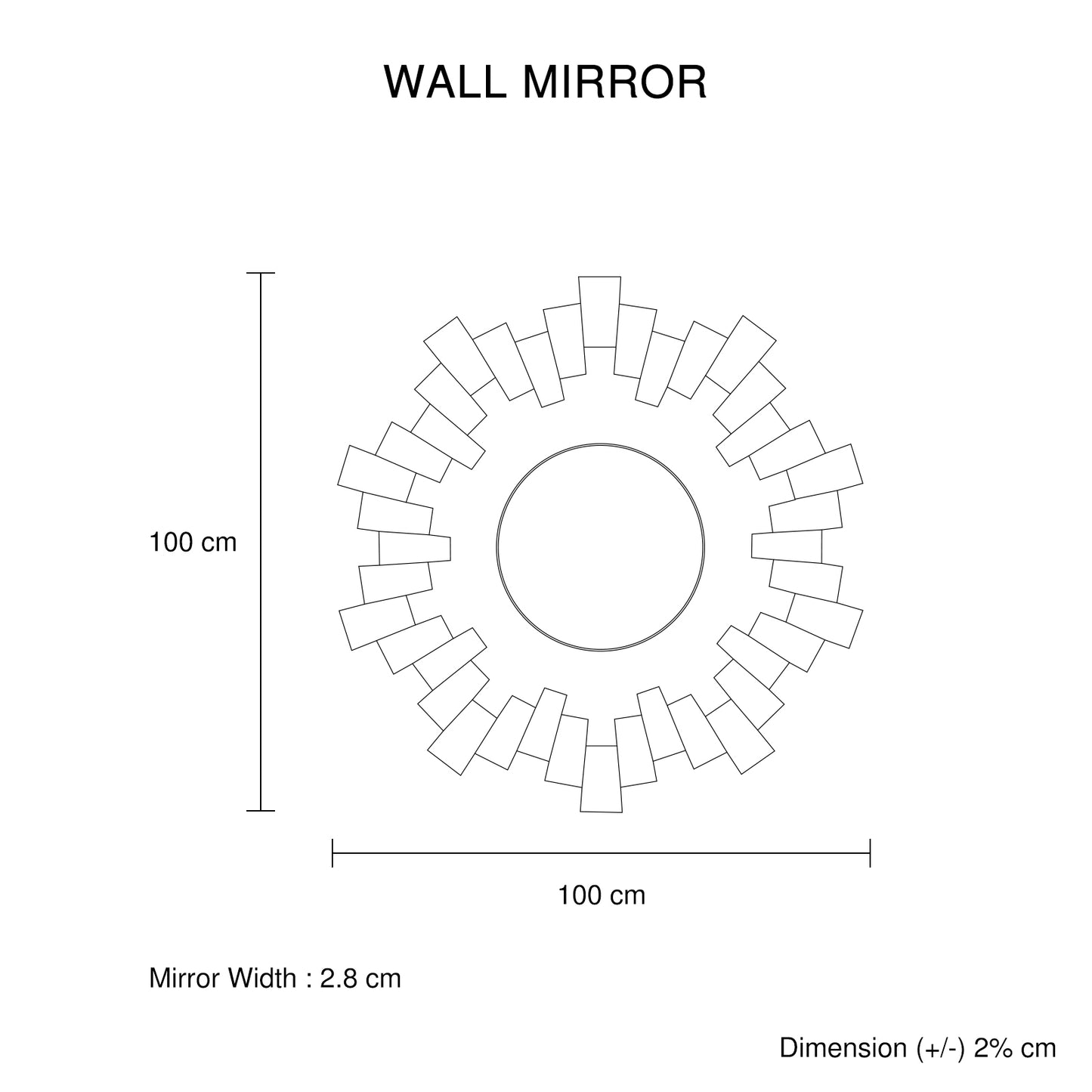 Sparkling Wall Mirror with Premium Quality MDF and Glass in Smokey Grey and Silver