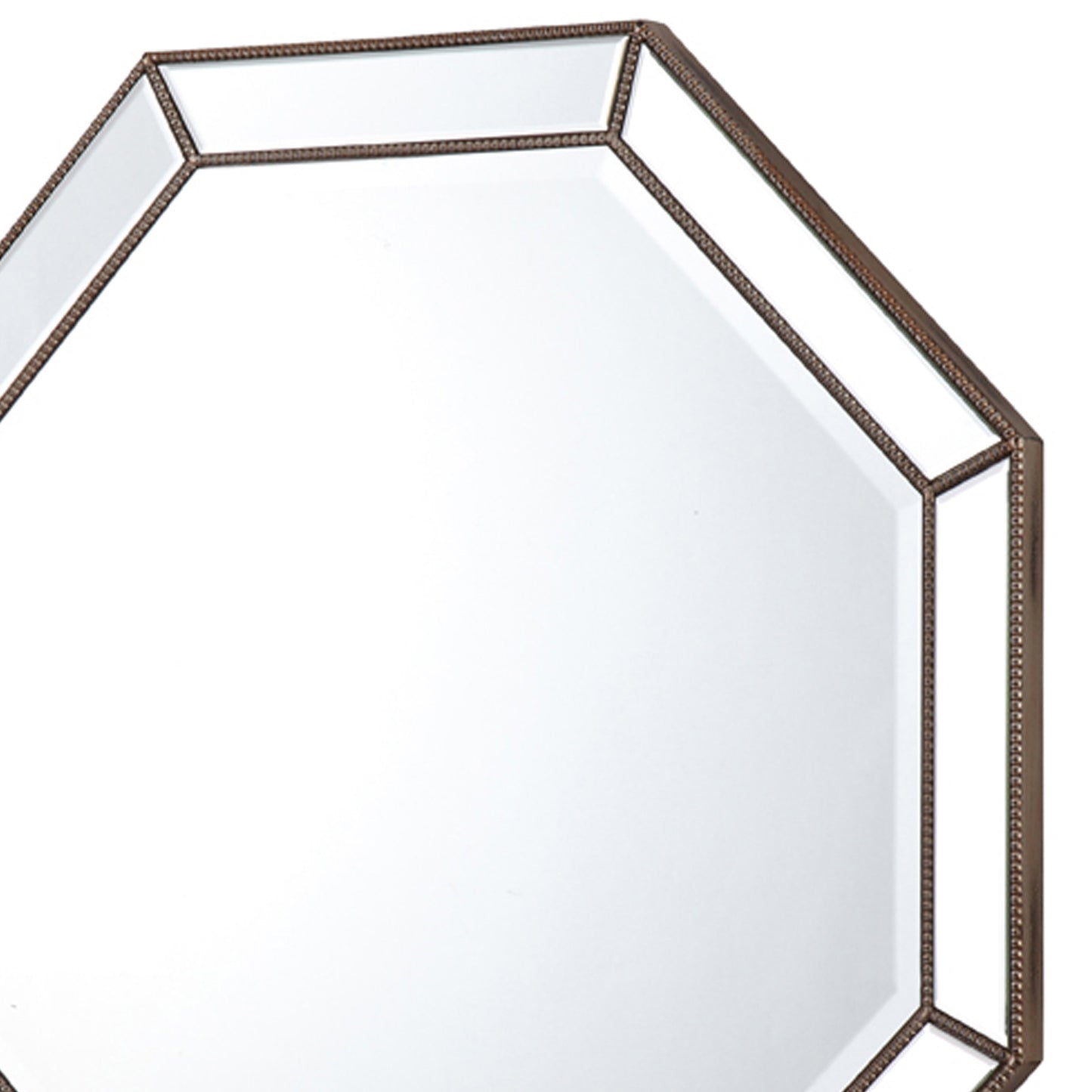 Germany Premium Antique Gold Octagon Accent Mirror with Matching Bedroom Furniture Set