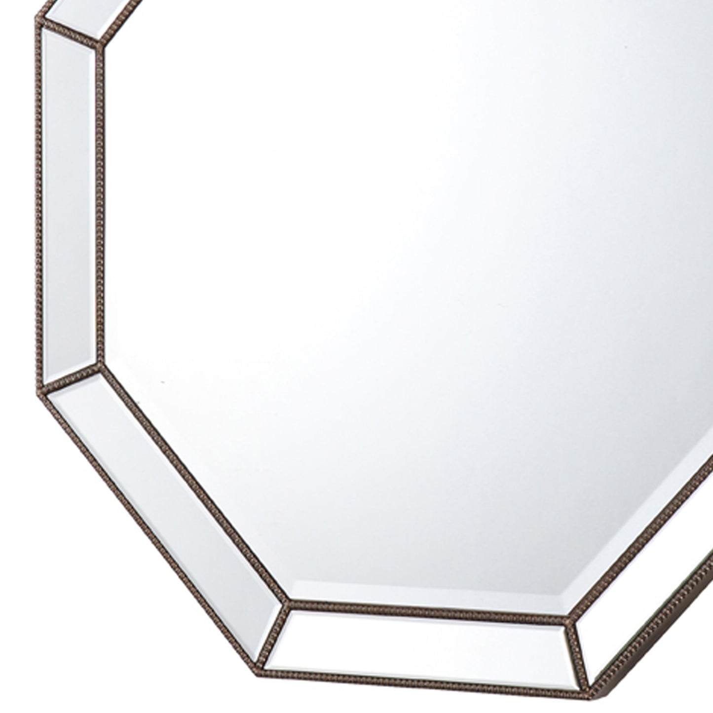 Germany Premium Antique Gold Octagon Accent Mirror with Matching Bedroom Furniture Set