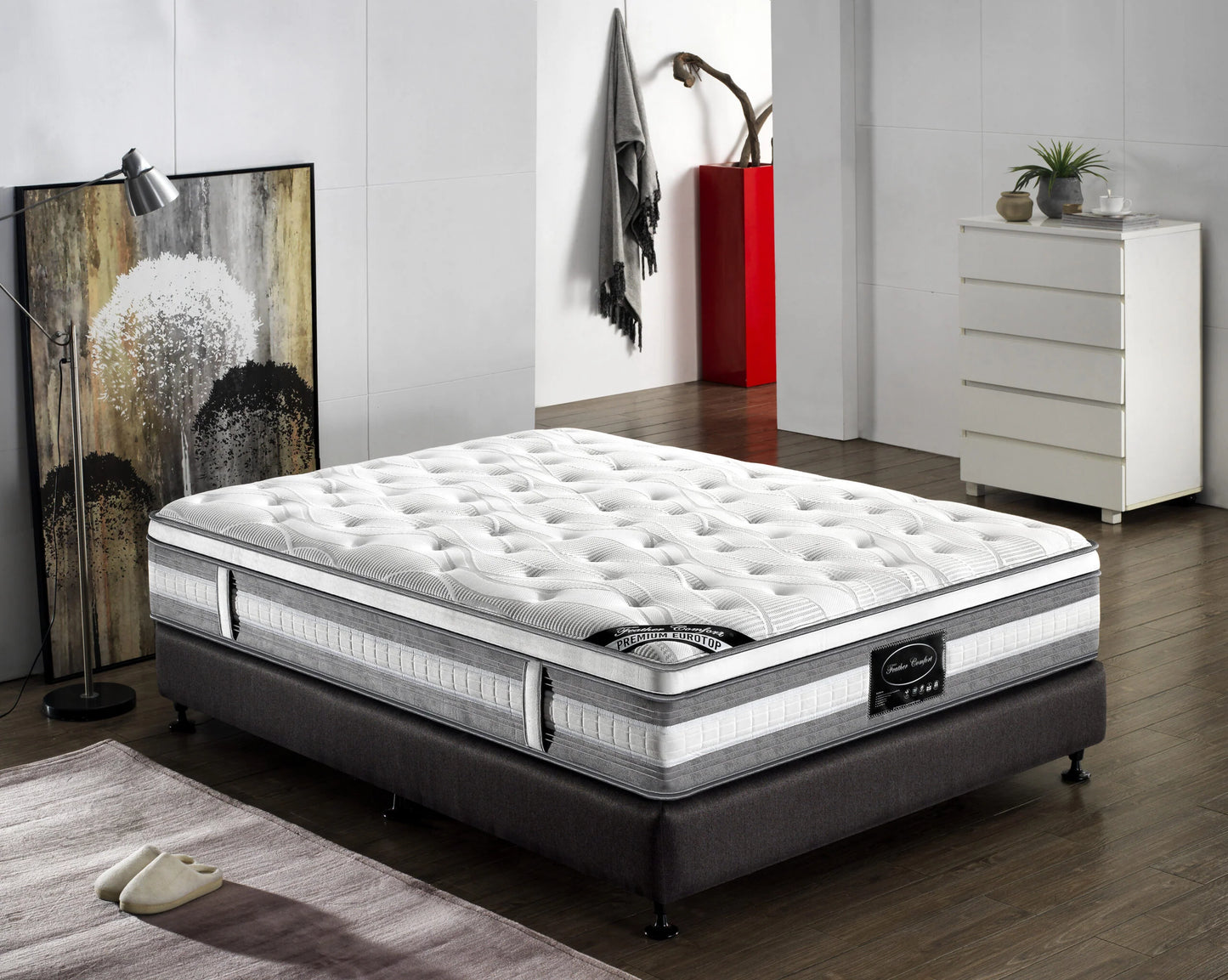 Premium Euro Top Pocket Spring Coil with Knitted Fabric Medium Firm Mattress