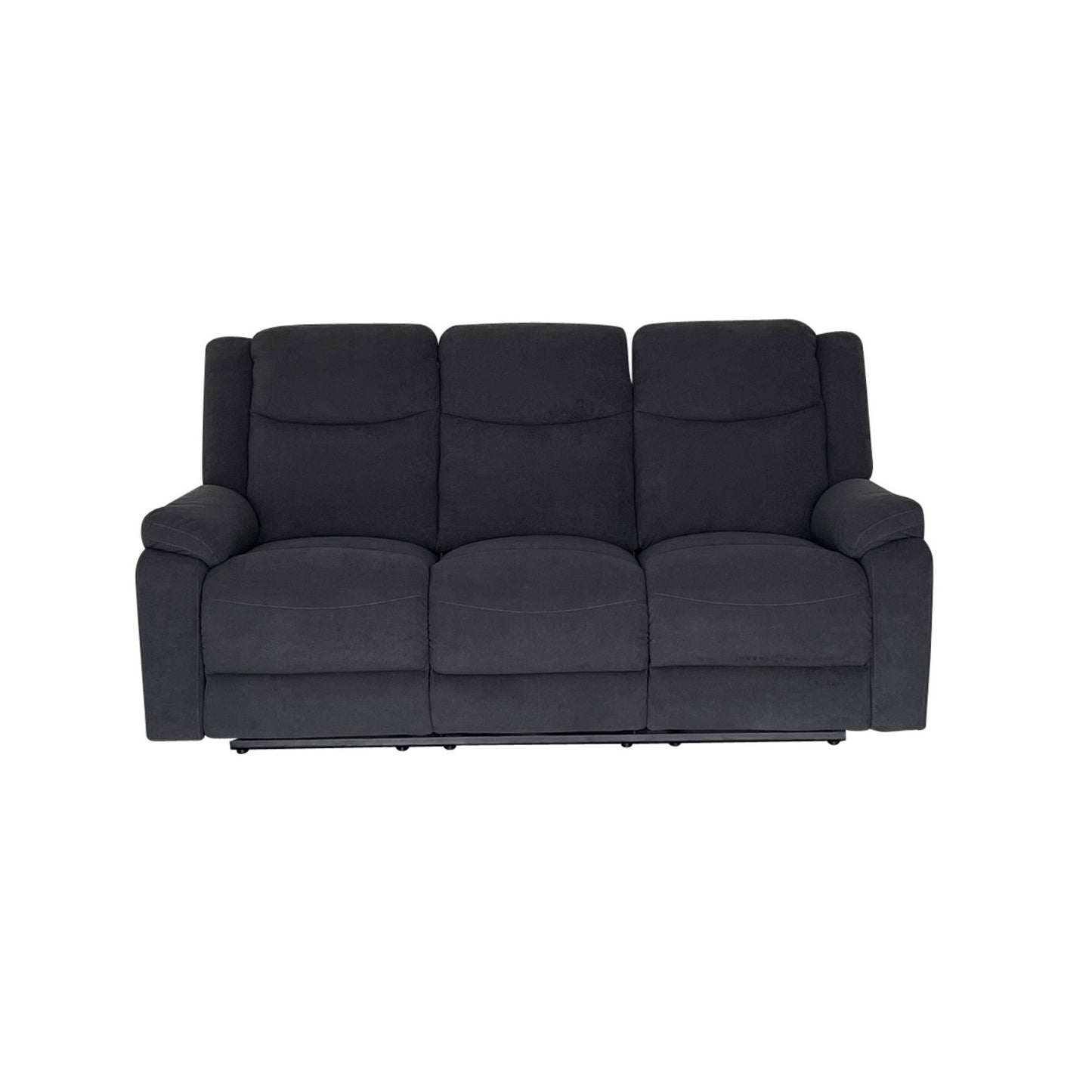 Lena 3R+1R+1R Barcelona Fabric Recliner Sofa in Charcoal Colour