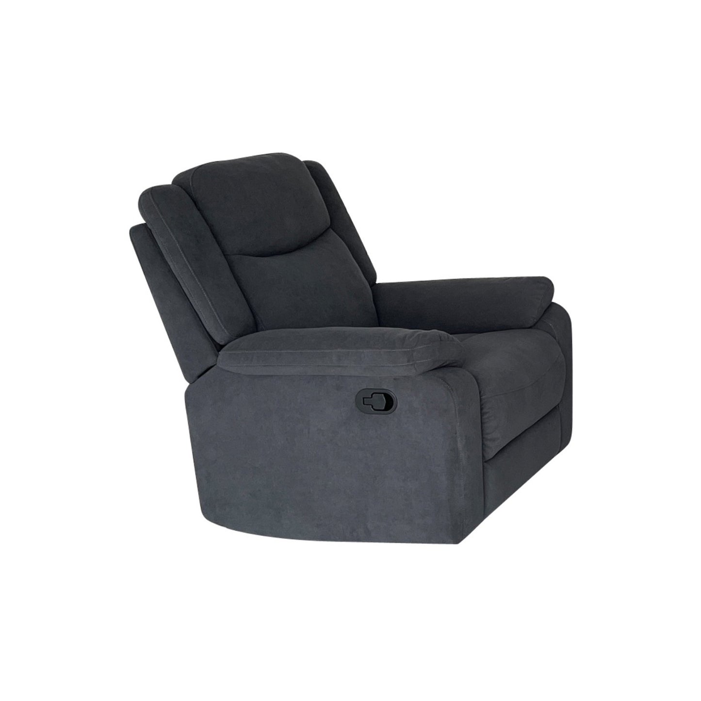 Lena 3R+1R+1R Barcelona Fabric Recliner Sofa in Charcoal Colour