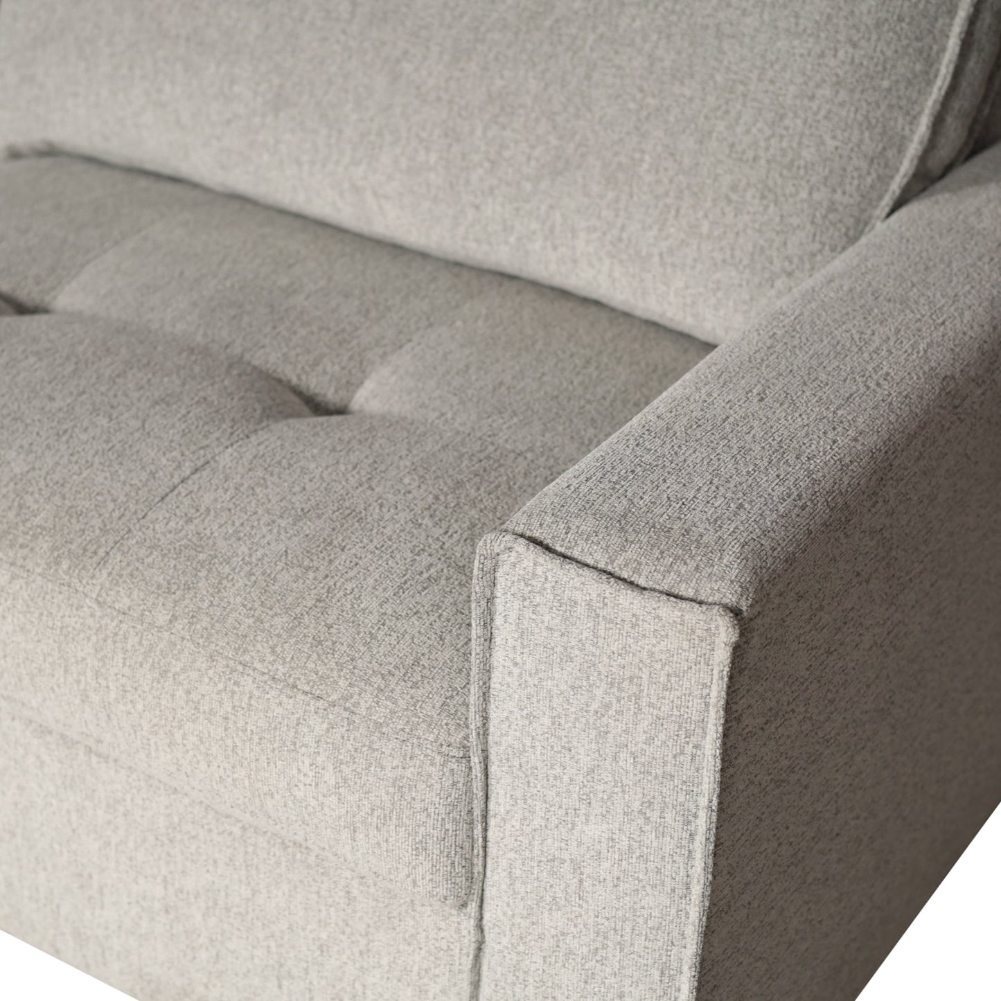 Milano Corner Sofa Chaise Reversible Polyester Fabric Multilayer Two Pillows Attached Individual Pocket Spring