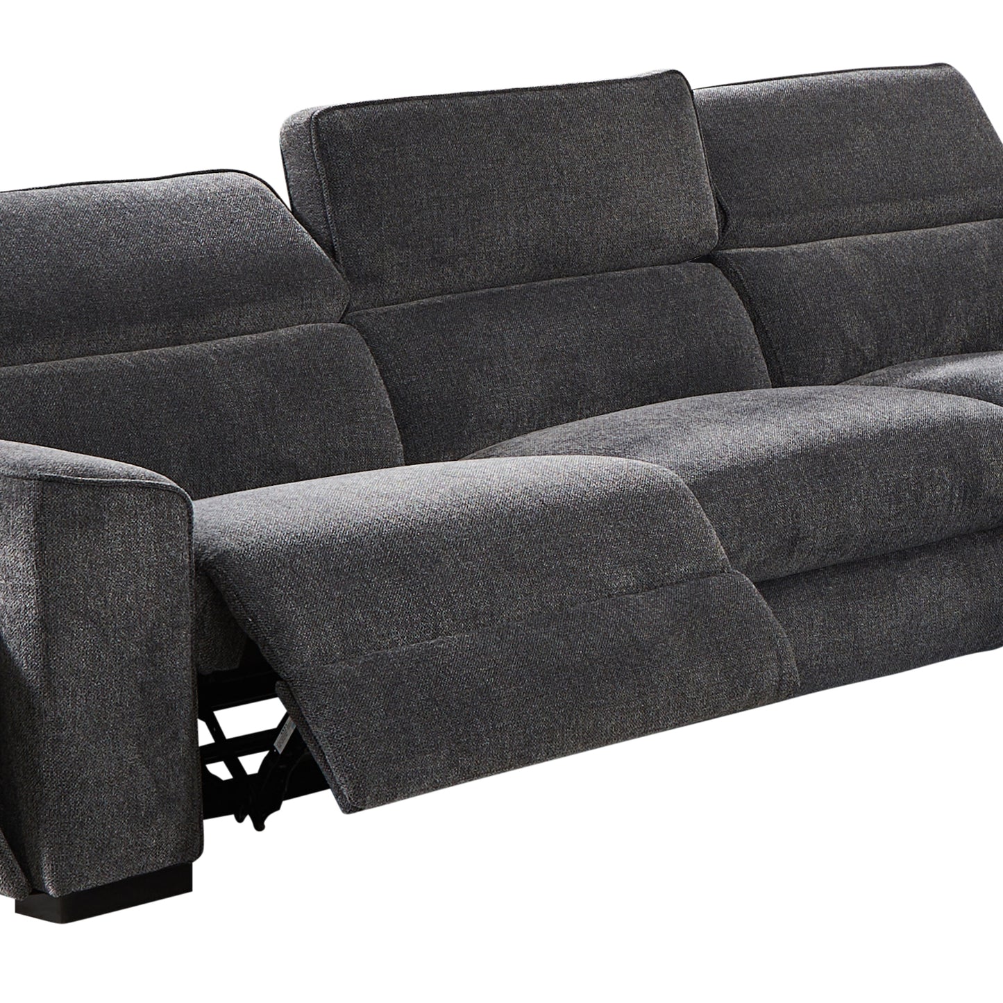 Sorrento Corner Sofa Right Hand Chaise Premium Fabric Electric Recliner with Manual Headrest Cup-holder Charging Point Lighting