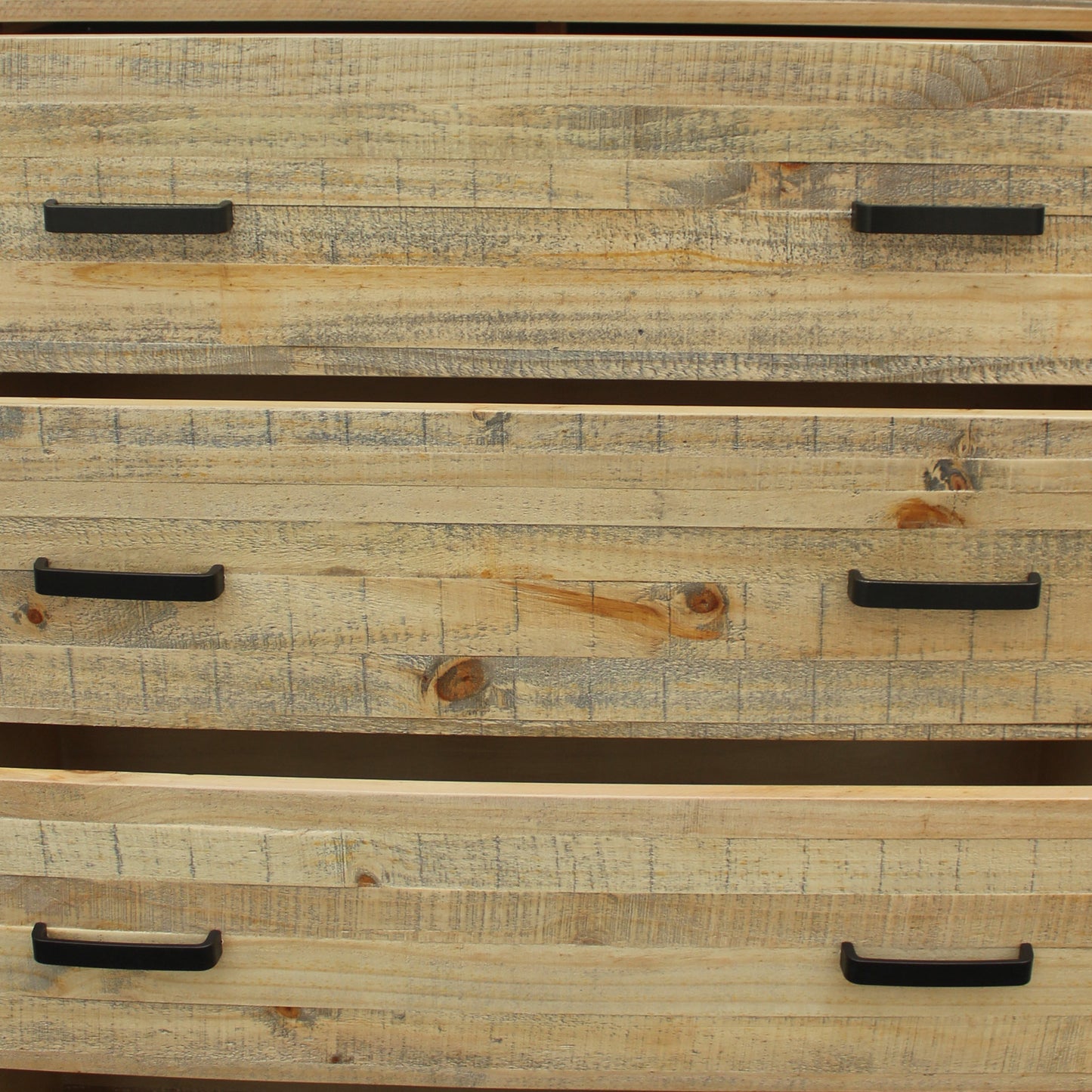 Woodland Rustic Texture 4 Drawers Tallboy In Solid Pine Timber