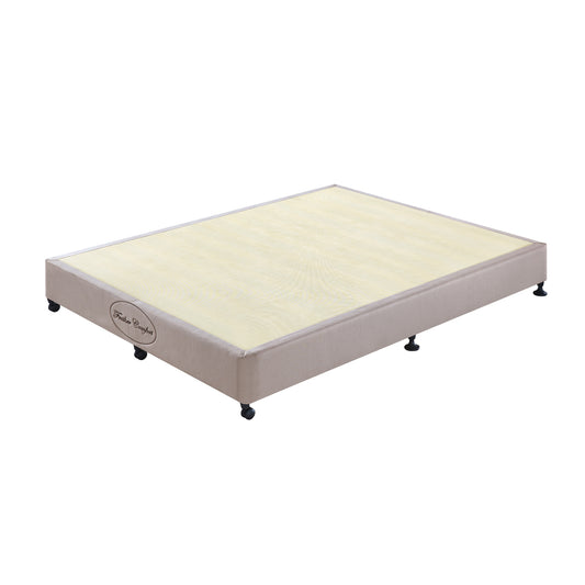 Wooden Mattress Base Ensemble Solid Slat With Removable Cover