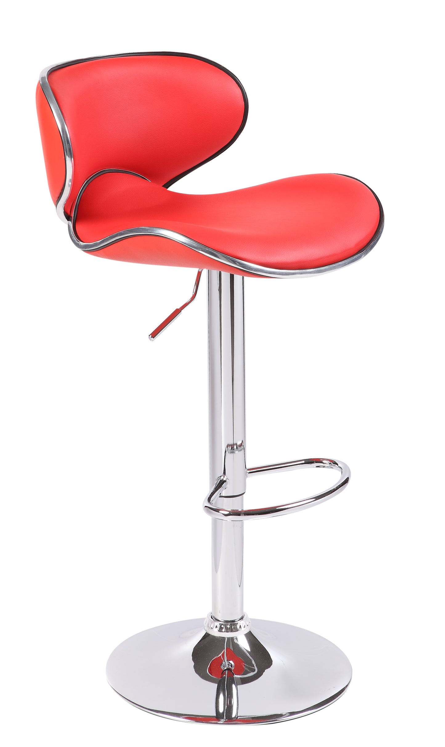Bala 2X PU Leather Mid High Back Rest Crome Base Gas Lift Bar Stools