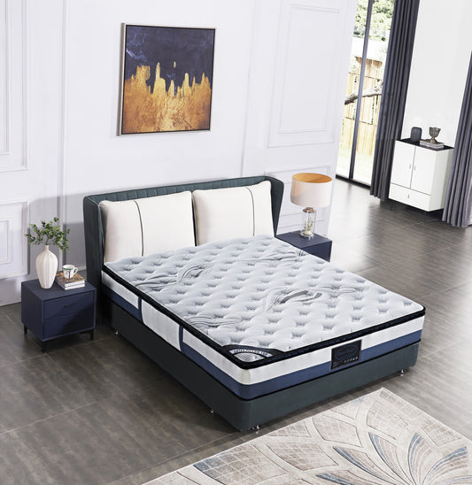 Latex Pillow Top 100% Natural Latex Layer Pillow Top Pocket Spring Medium Firm Mattress