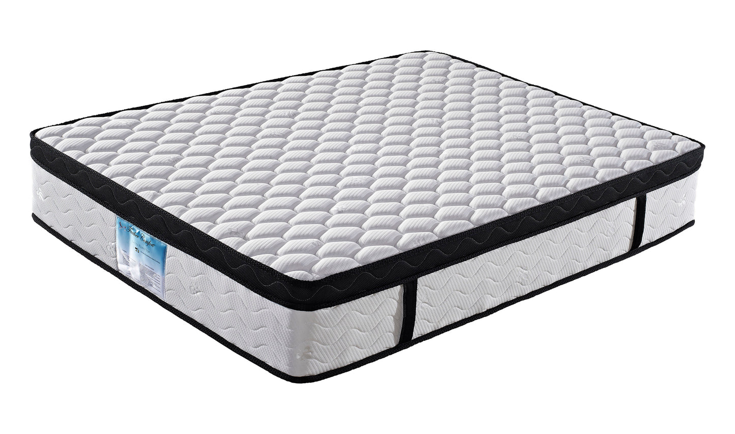 Exclusive Latex Euro Top Individual Pocket Spring Medium Firm 33cm Thick Queen Mattress