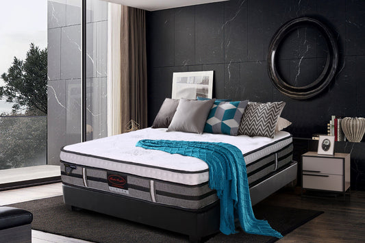 Sarman Deep Quilting Gel Memory Foam 5 Zone Pocket Coil Knitted Fabric Queen Mattress