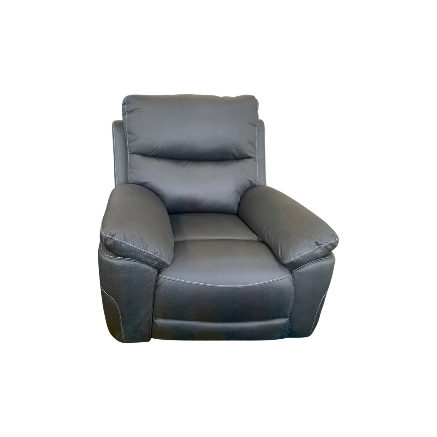 Finlay Charcoal 1R Finest Fabric Electric Recliner Feature Multi Positions Ultra Cushioned USB Outlets