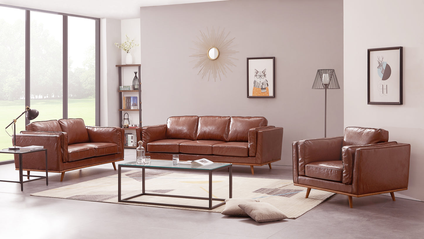 York 3+2+1 Seater Sofa Fabric or PU Leatherette Lounge Set with Wooden Frame in Multiple Colour