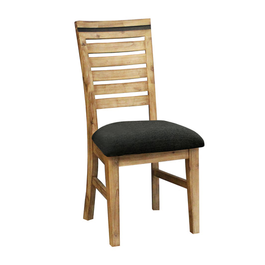 Seashore 2x Dining Chairs in Solid Acacia Timber in Silver Brush Colour
