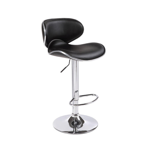 Bala 2X PU Leather Mid High Back Rest Crome Base Gas Lift Bar Stools