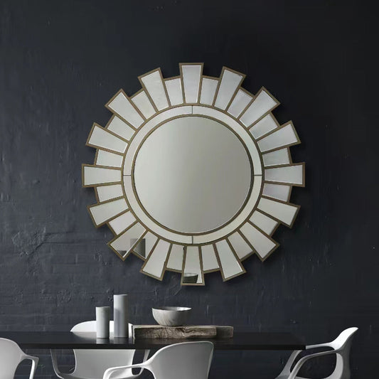 Versatile Decorative Wall Mirror with Glass Construction