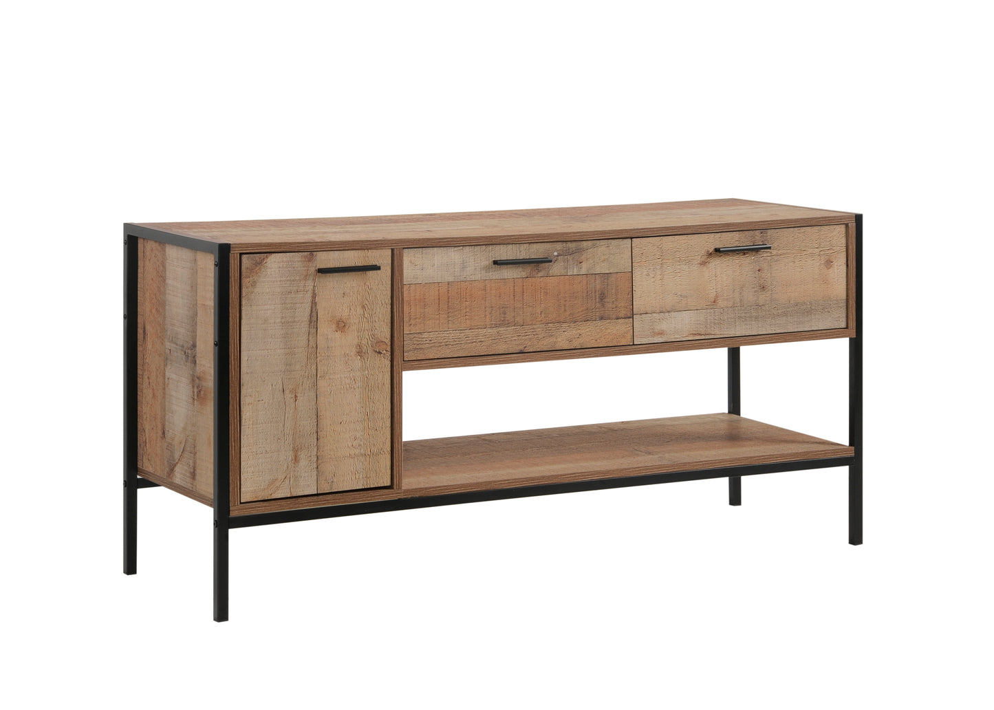 Mascot 2 Drawers Storage Particle Board Constructed TV Cabinet in Oak Colour