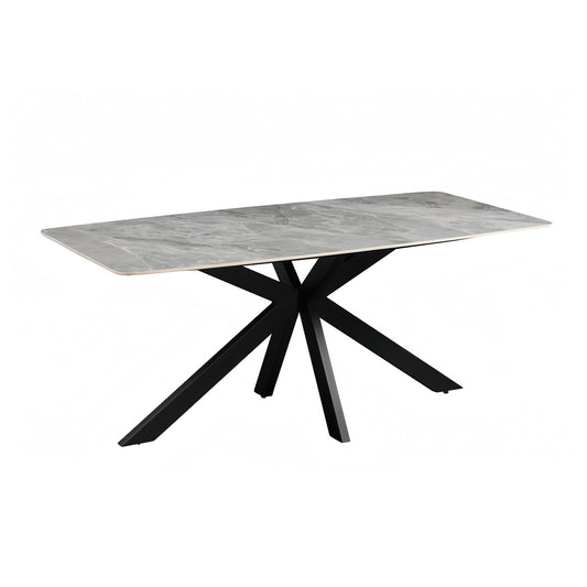 Kingsley Dining Table Rectangular Shape Powder Coated Iron Legs