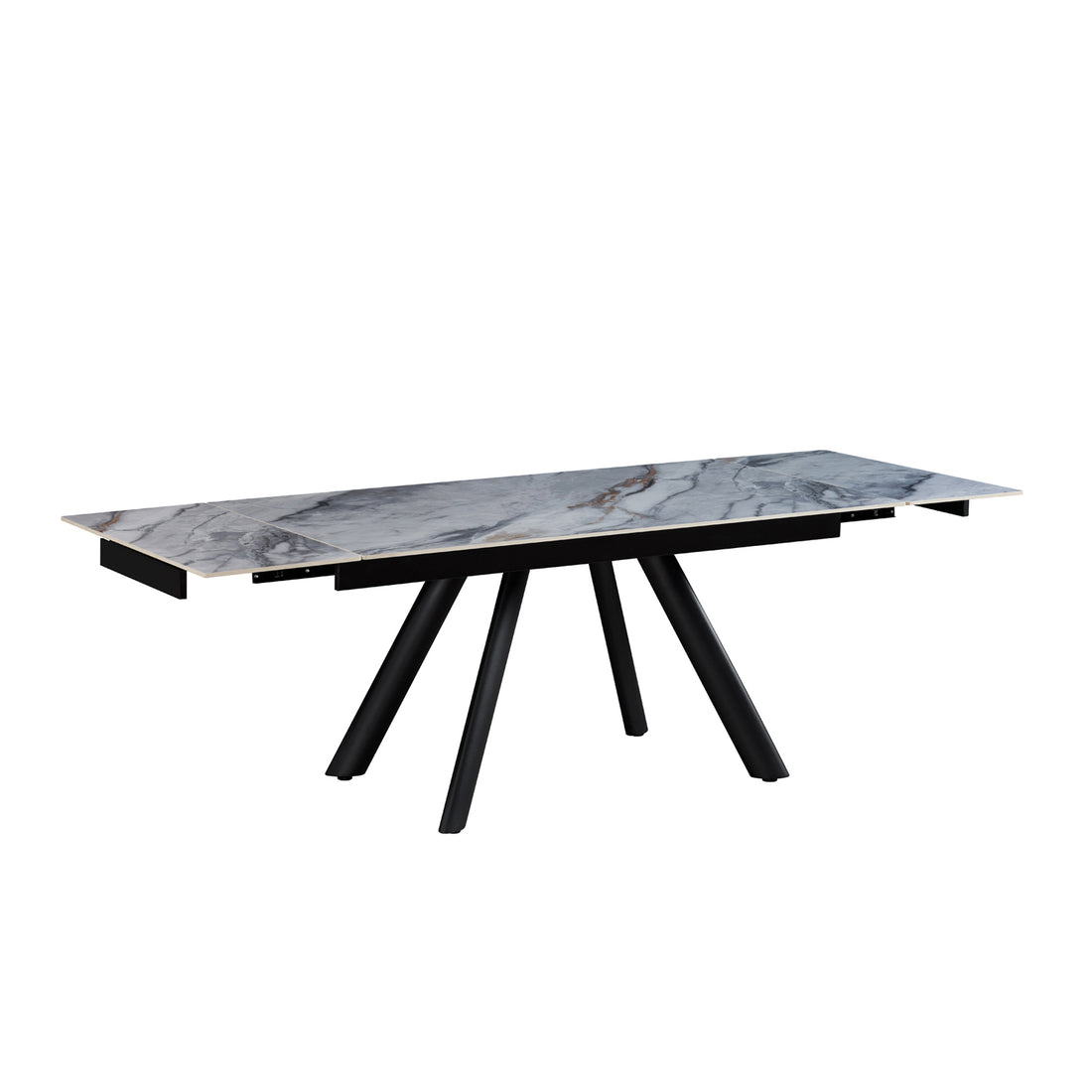 Lena Sintered Stone Top Sturdy Feet Powder Coating Dining Table
