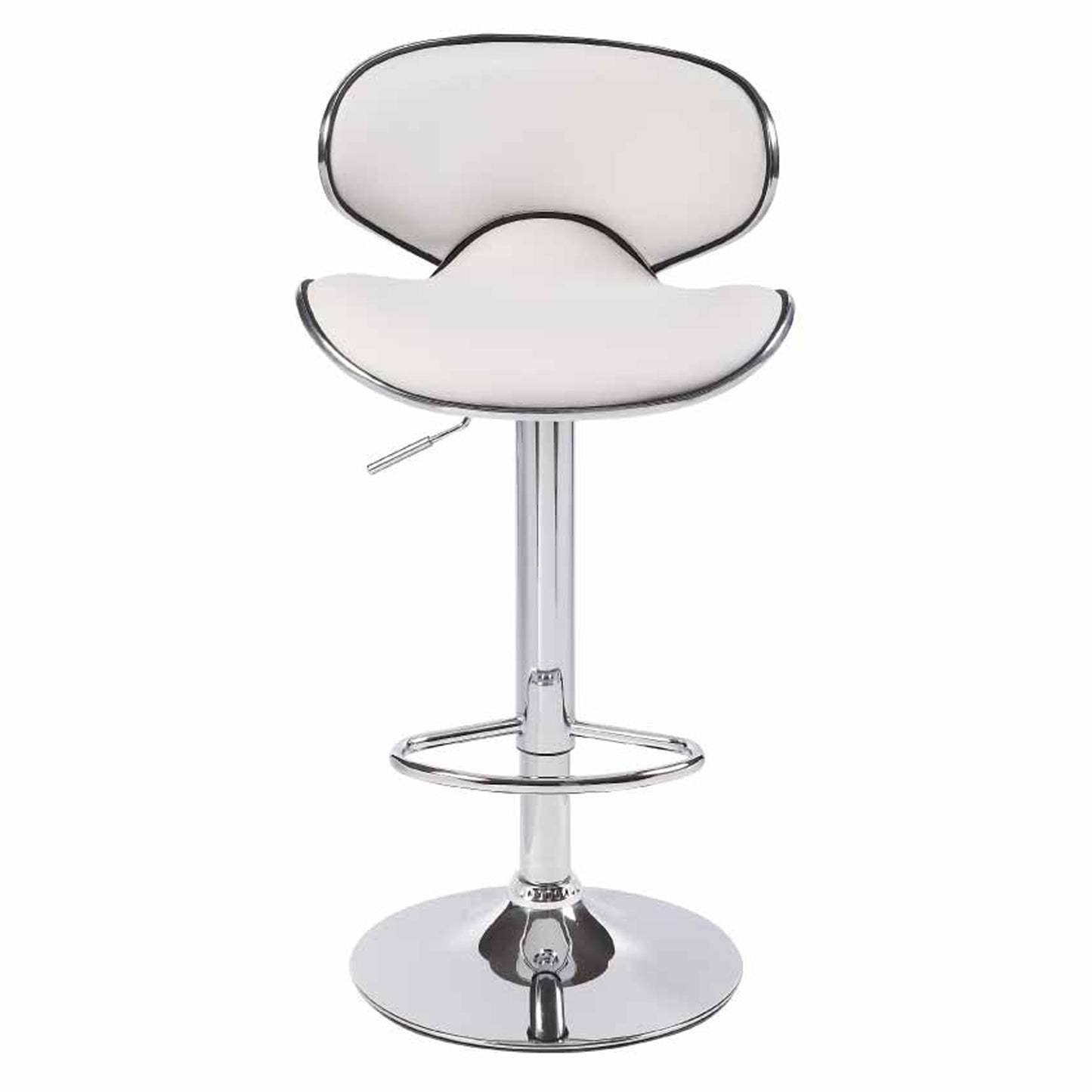 Bala 2X PU Leather Mid High Back Rest Crome Base Gas Lift Bar Stools