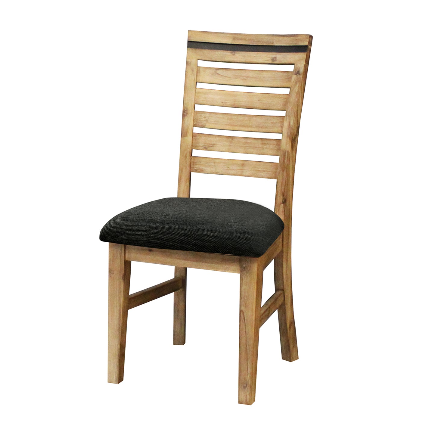 Seashore 2x Dining Chairs in Solid Acacia Timber in Silver Brush Colour