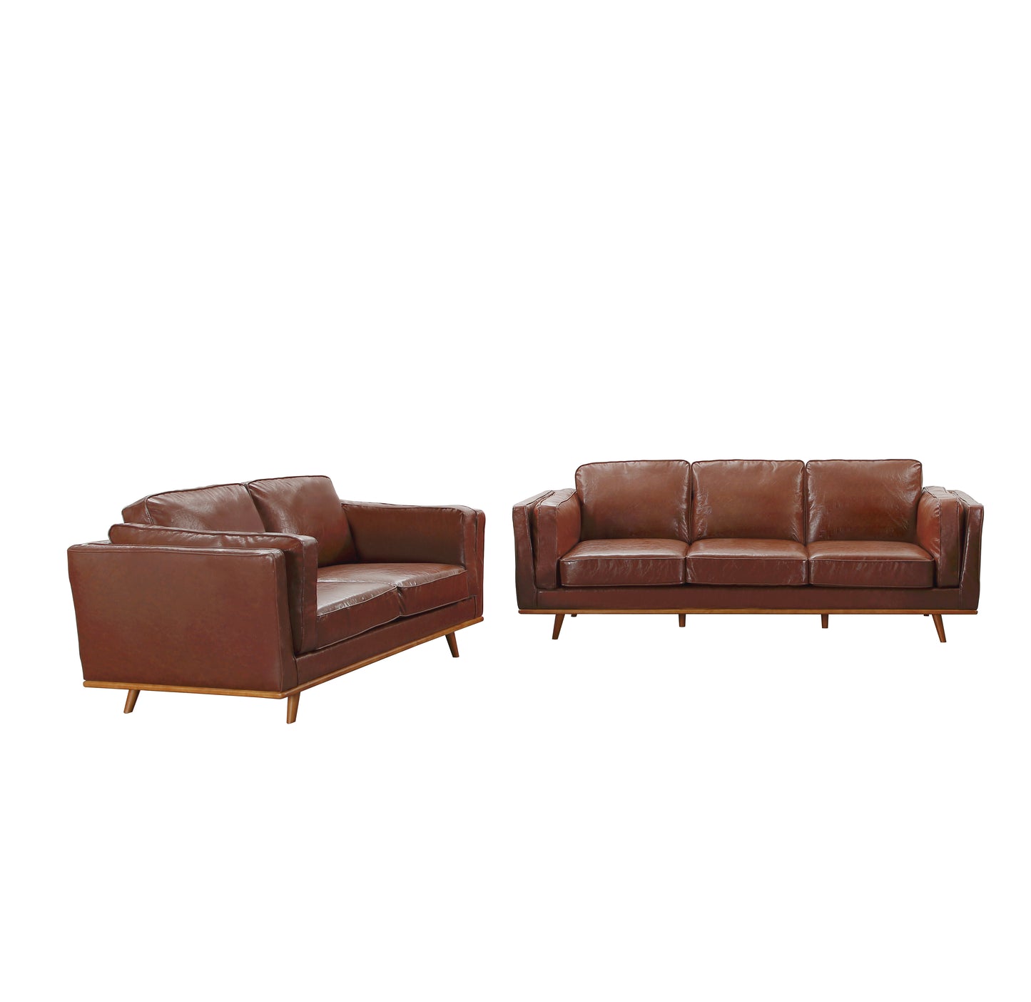 York 3+2 Seater Sofa Fabric Or PU Leatherette Lounge Set With Wooden Frame In Multiple Colour