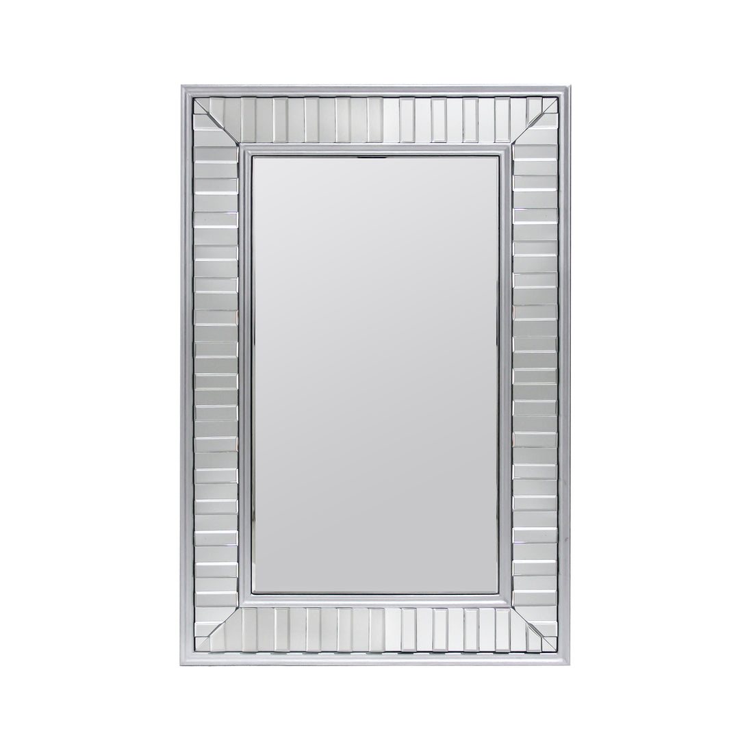 Contemporary Rectangular Wall Mirror in Timeless Silver with Premium Glass