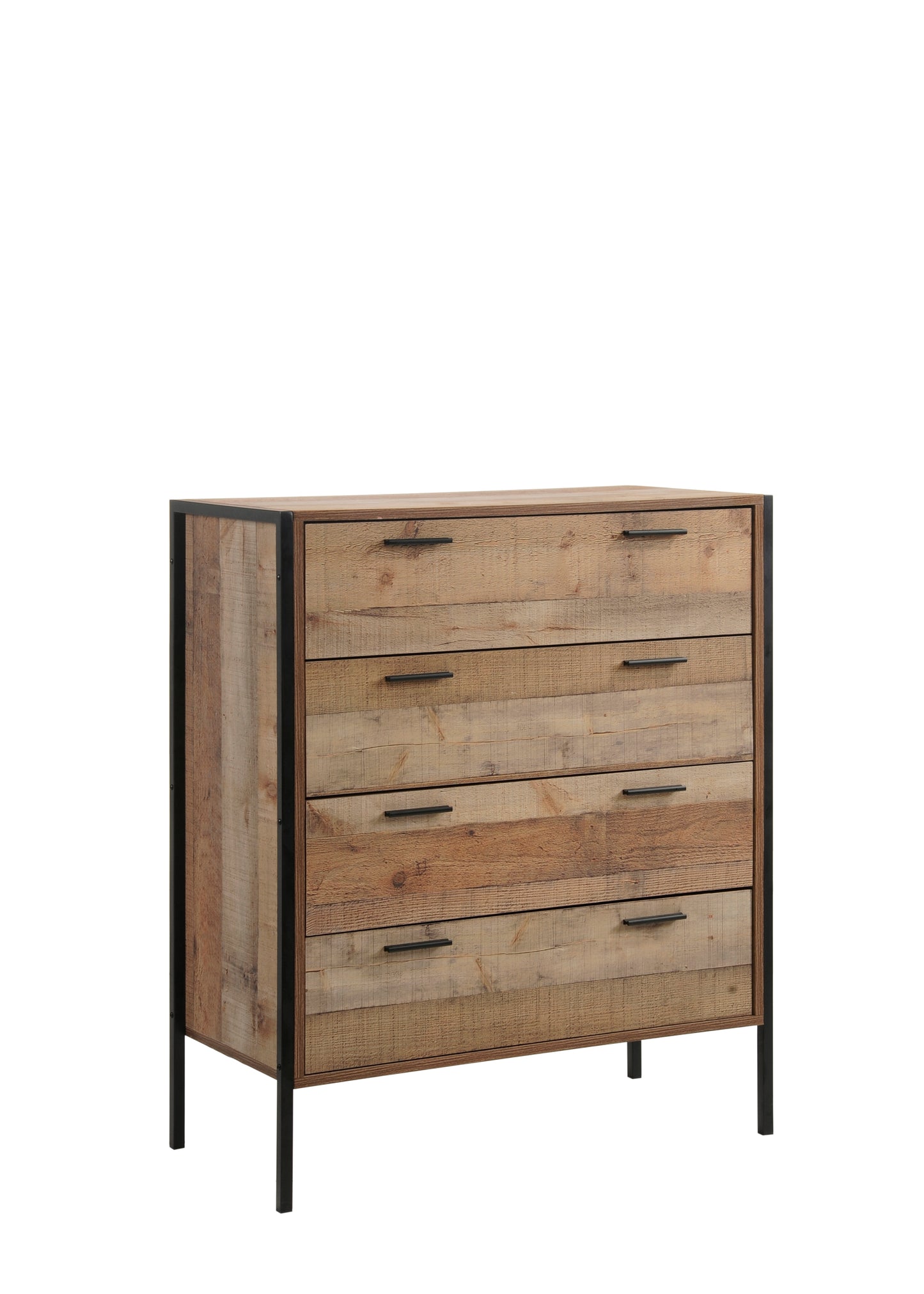 Mascot Tallboy 4 Storage Drawers Particle Board Construction in Oak Colour