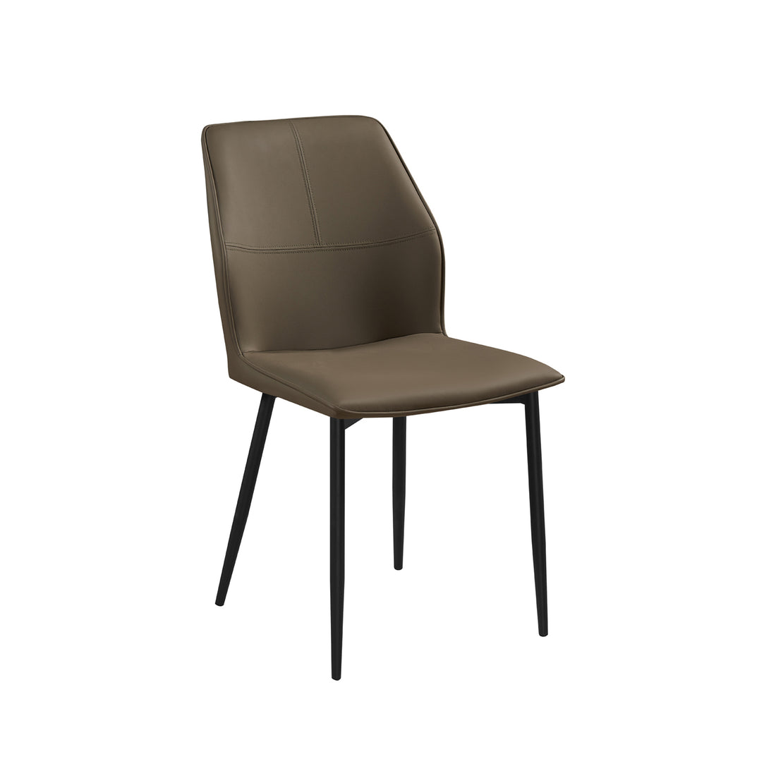 Billy 6x Dining Chair Faux Leather Upholstered Seat Powder Coated Iron Legs