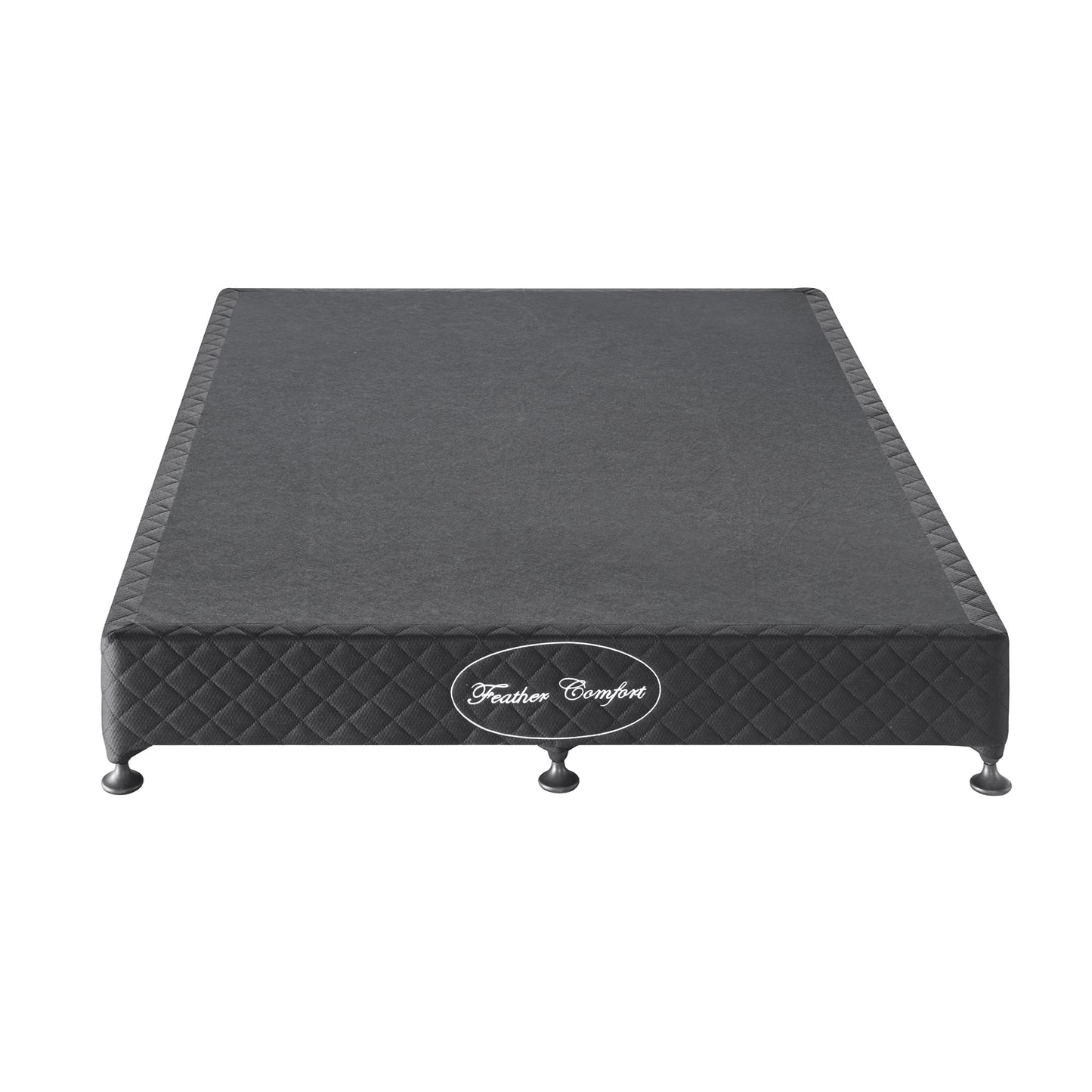 Wooden Mattress Base Ensemble Solid Slat With Removable Cover