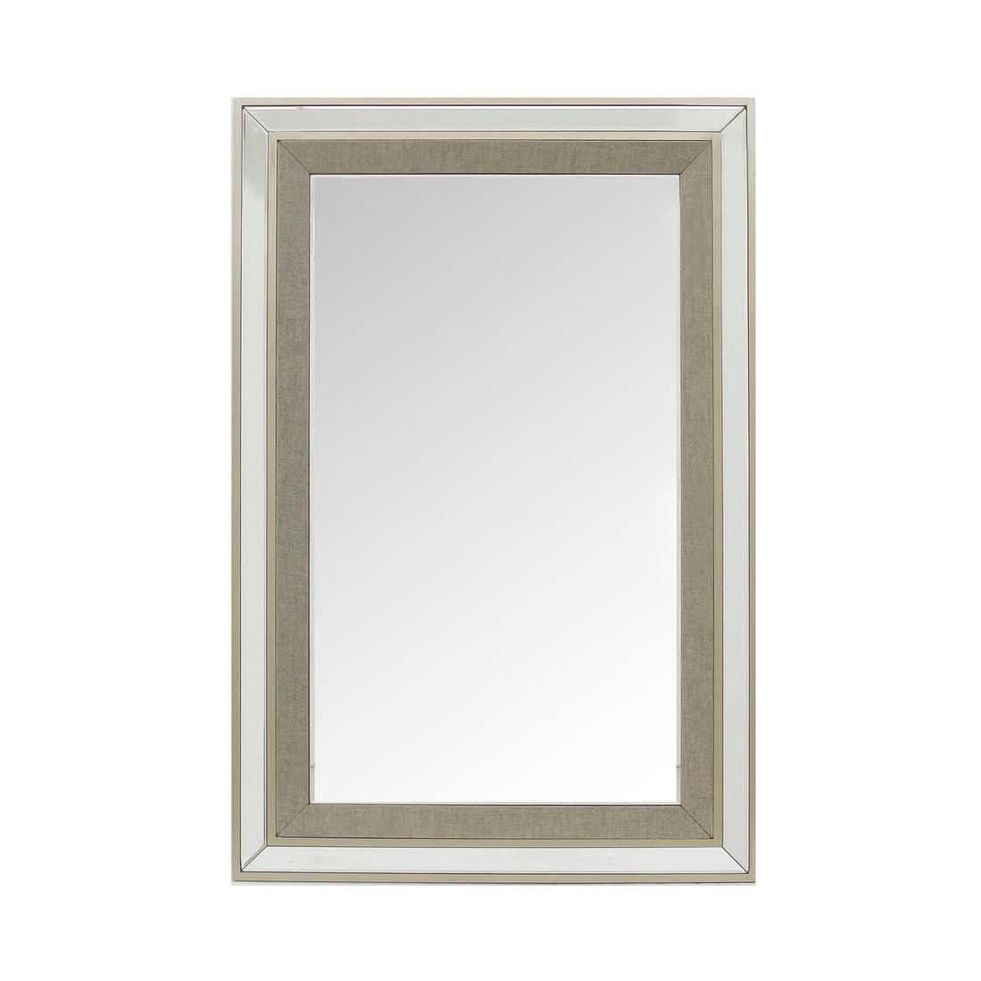 Elegant Rectangular Silver Wall Mirror Featuring Durable Construction