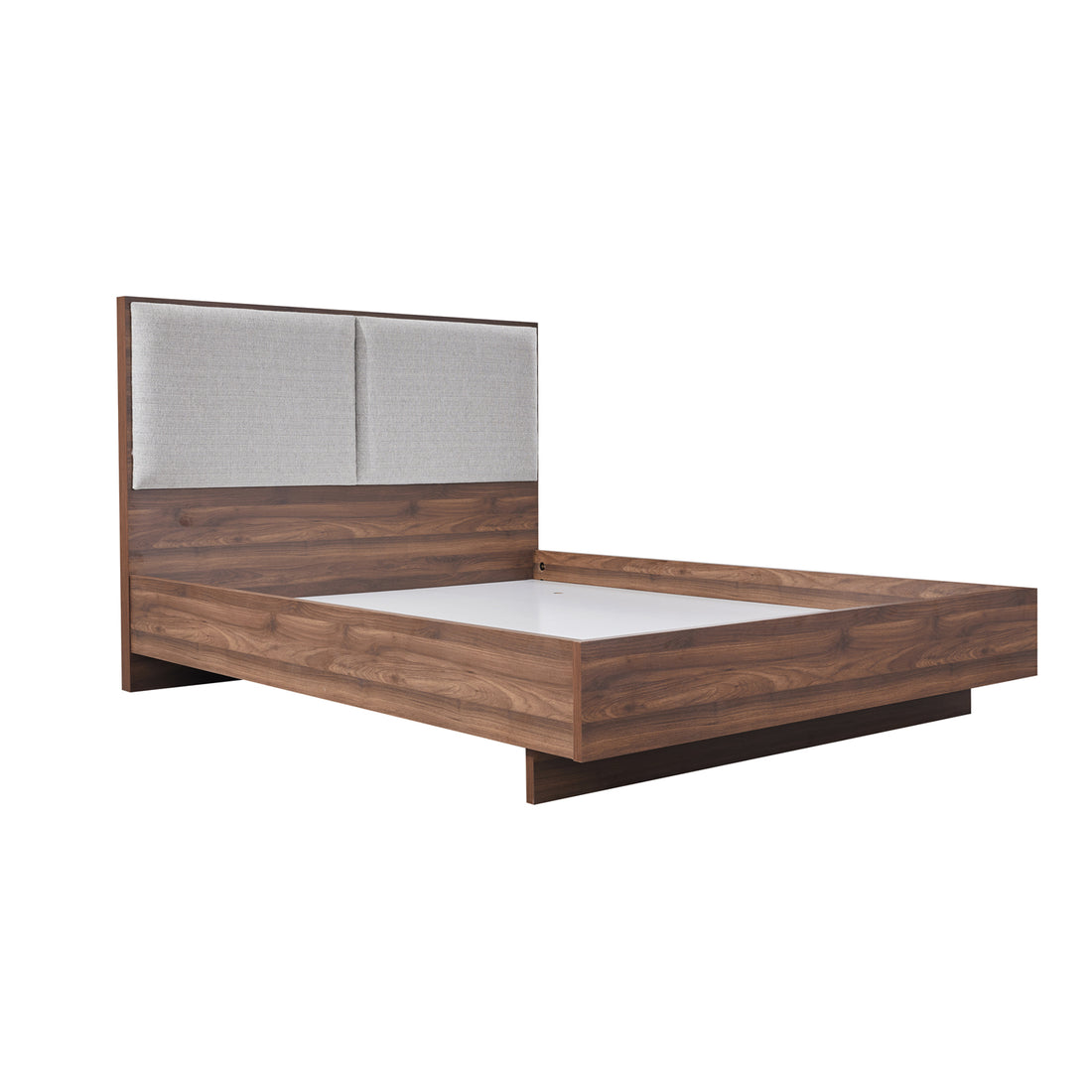 Myles MDF Bed Frame Fabric Upholstered Headboard Foam Padding