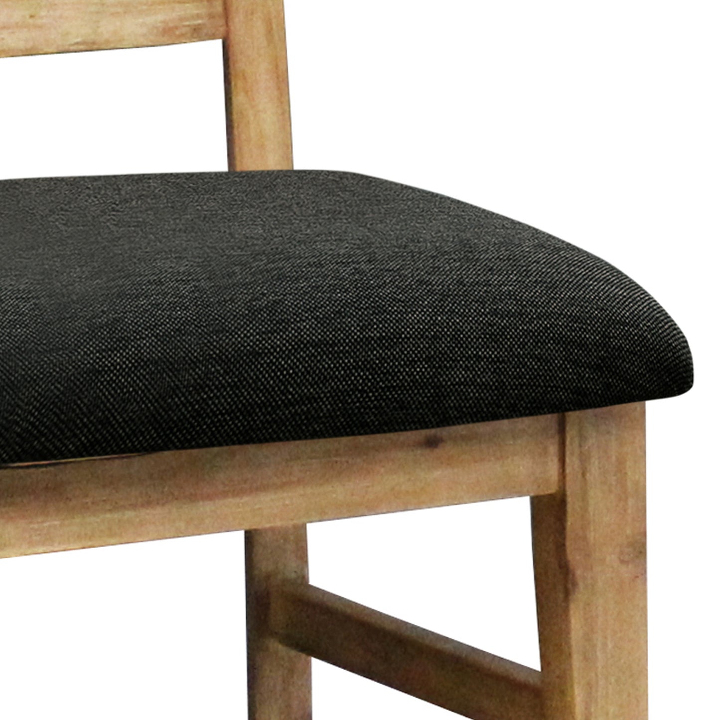 Seashore 2x Dining Chairs in Solid Acacia Timber in Silver Brush Colour