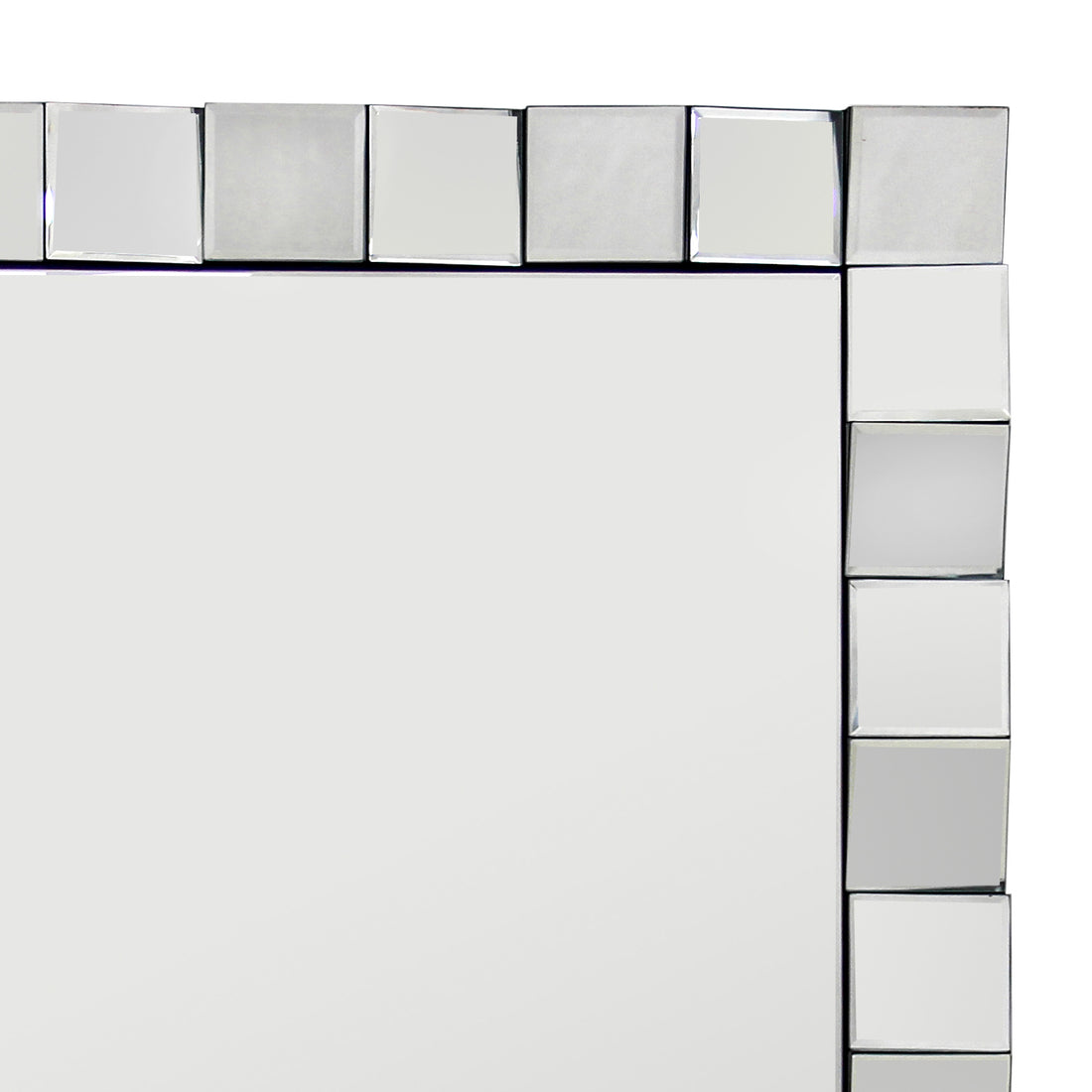 Rectangular Silver Wall Mirror with Versatile Hanging Options