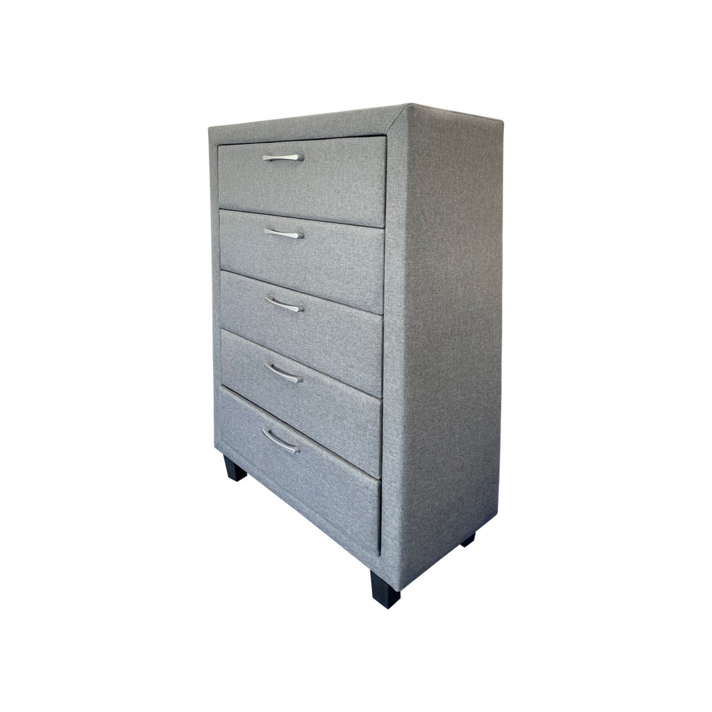 Megan 5 Drawers Tallboy in Attractive Light Grey Colour