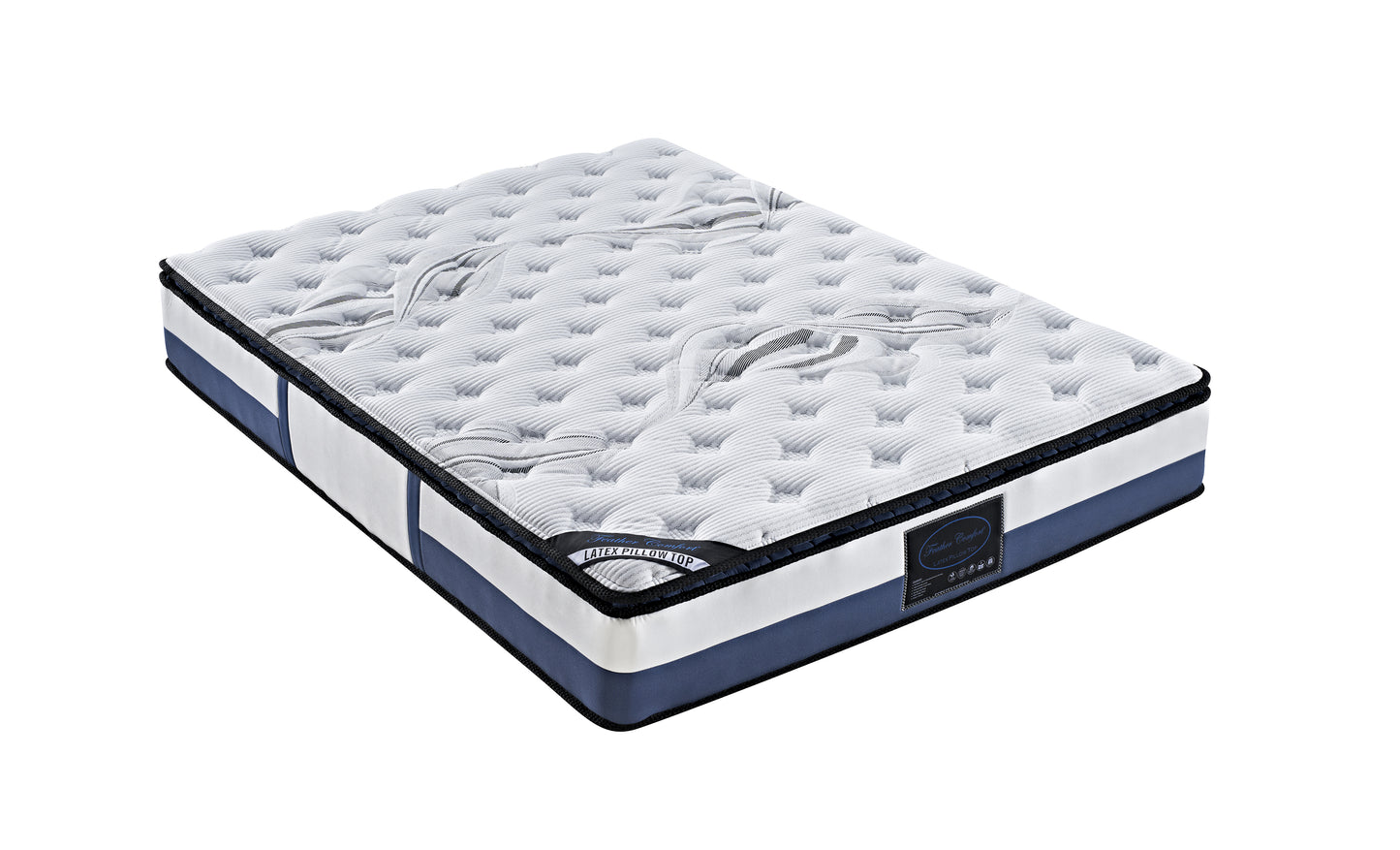 Latex Pillow Top 100% Natural Latex Layer Pillow Top Pocket Spring Medium Firm Mattress