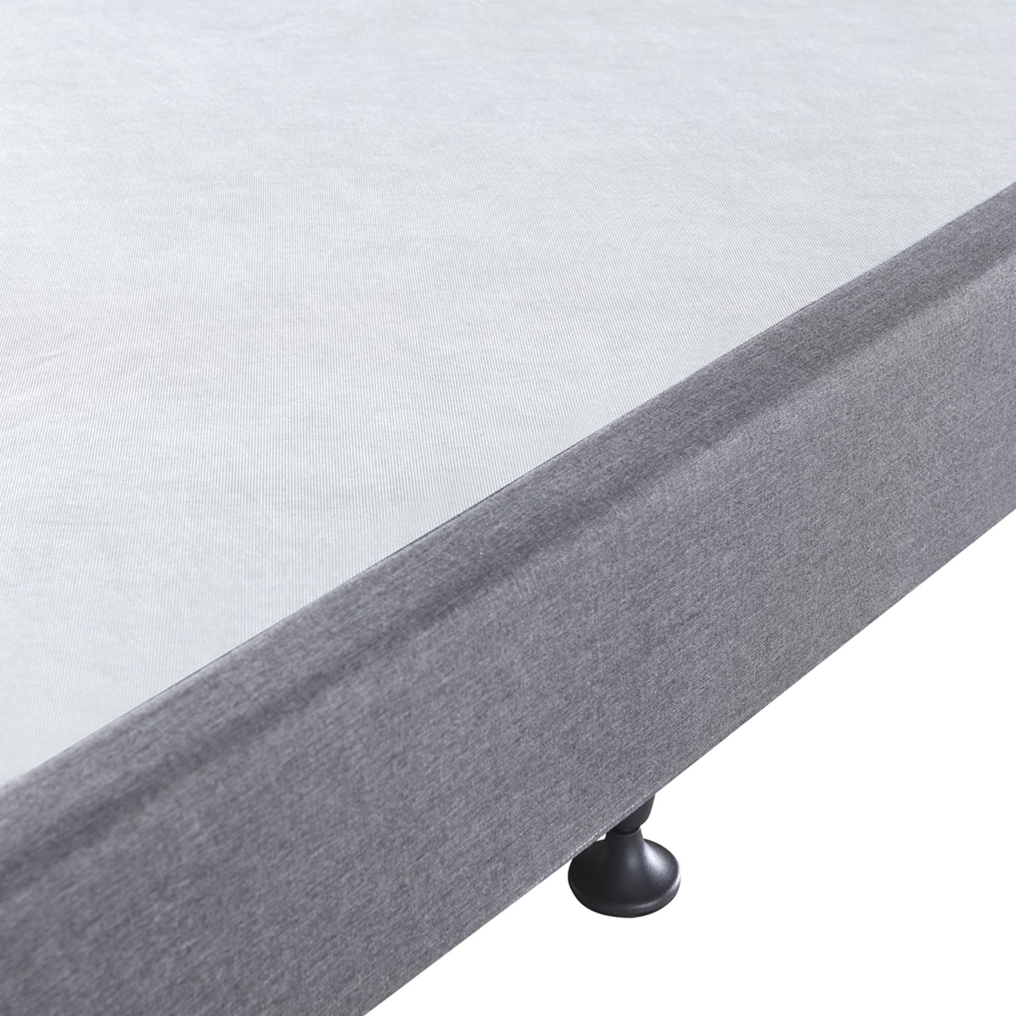 Wooden Mattress Base Ensemble Solid Slat With Removable Cover