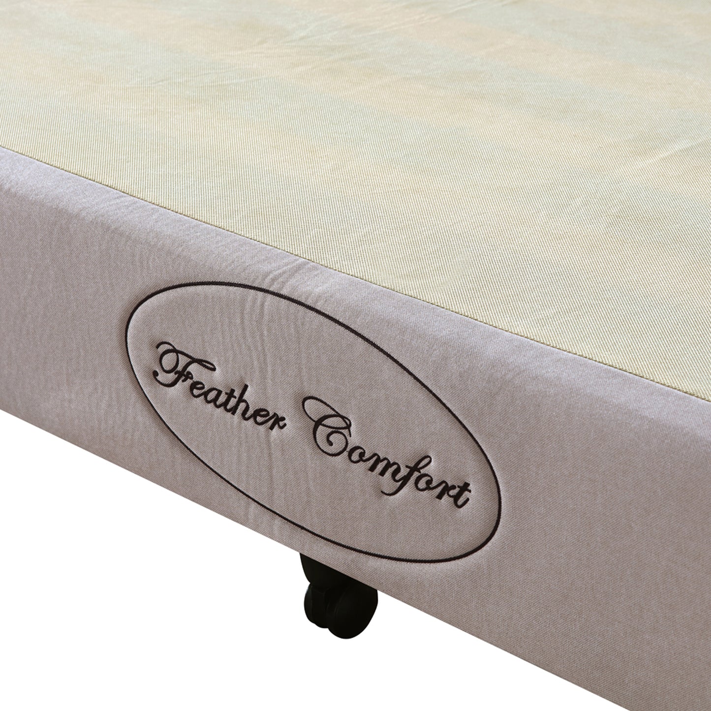 Wooden Mattress Base Ensemble Solid Slat With Removable Cover