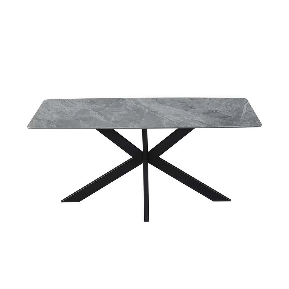Kingsley Dining Table Rectangular Shape Powder Coated Iron Legs
