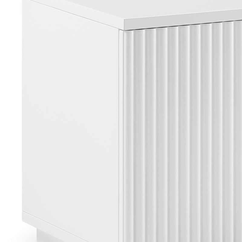 Brianna High Gloss White TV Cabinet with Open Shelf